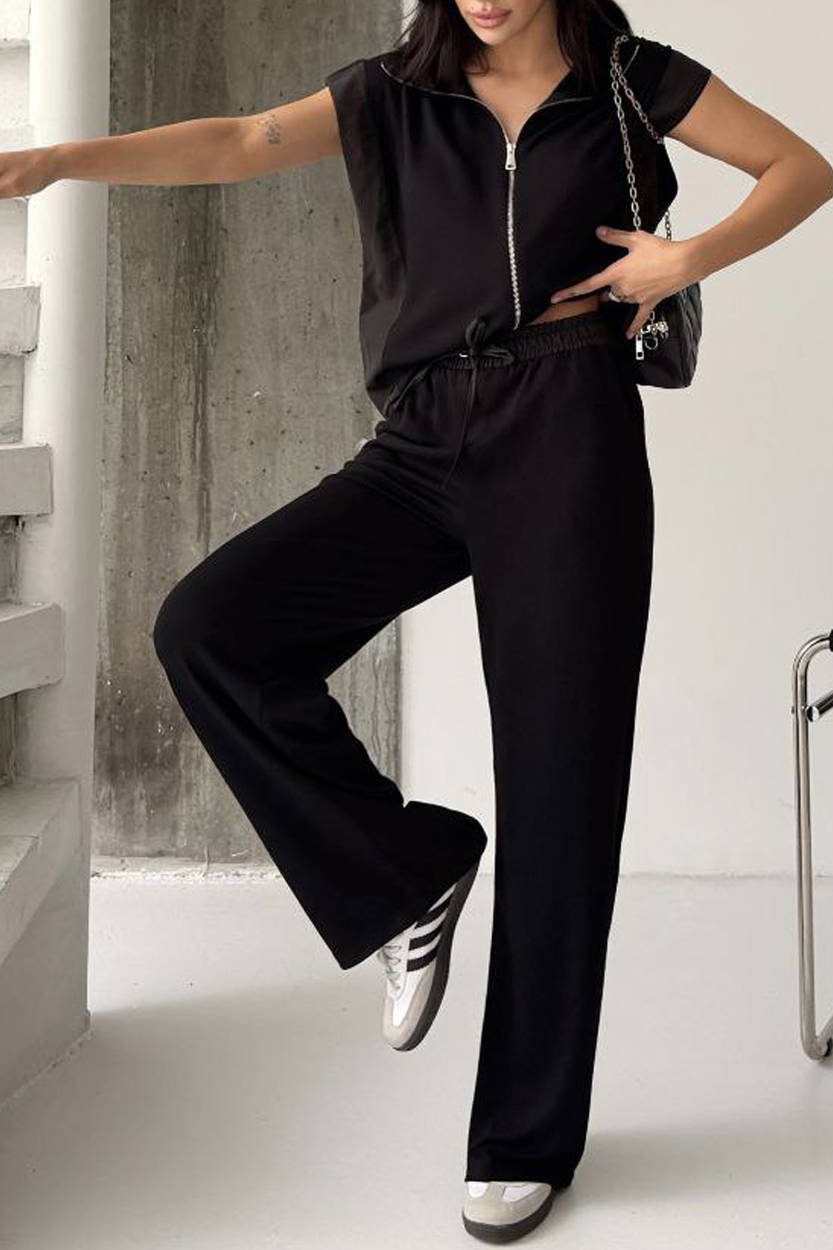 Prime Comfort Fermuarlı Kadın İkili TakımPrime Comfort Fermuarlı Kadın İkili Takım | Rahat Kesim Bol Paça Şık ModelTAKIMİSTANGÜL BUTİK