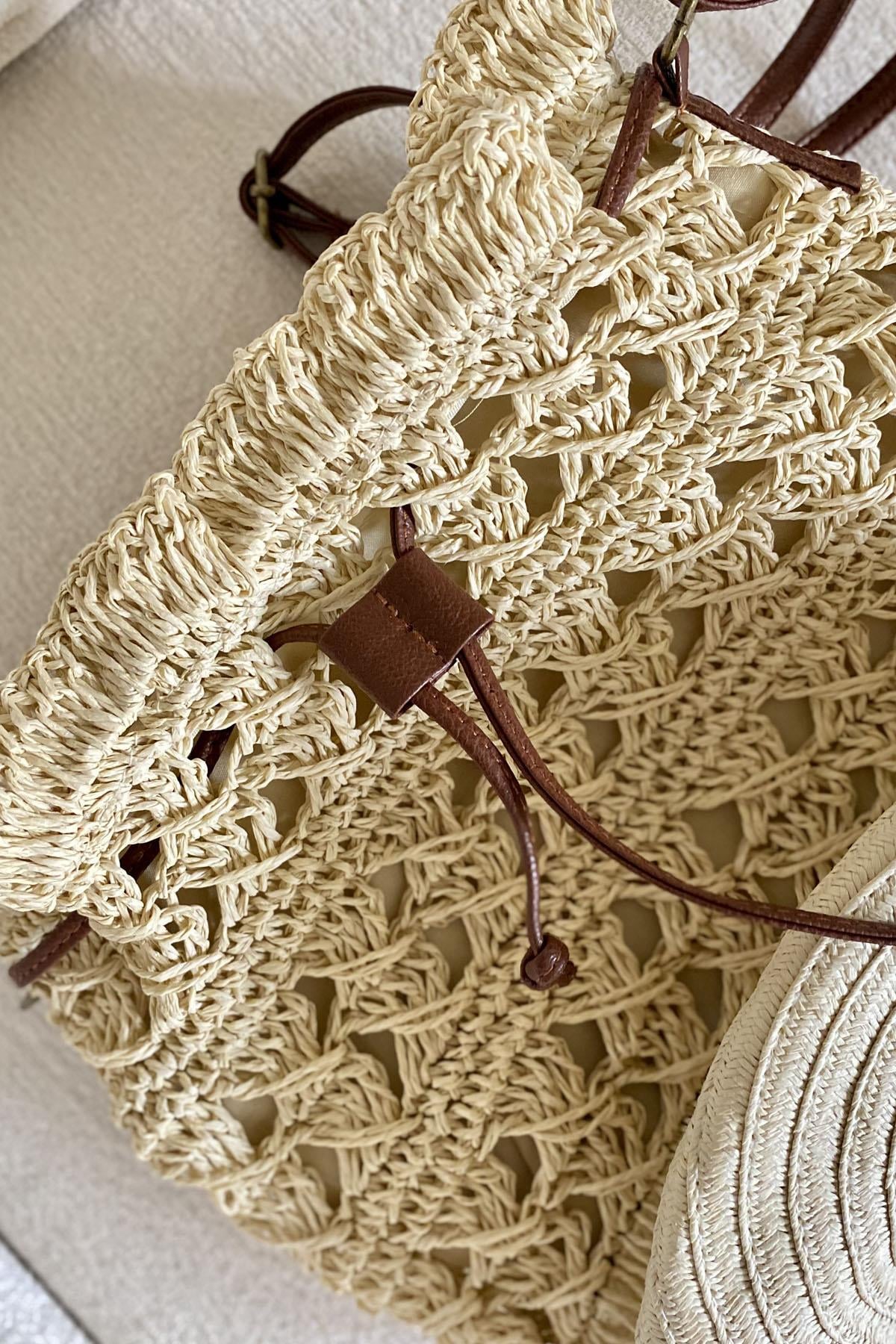 İstangül Butik RusticLoop hasır çanta – boho stil için ideal