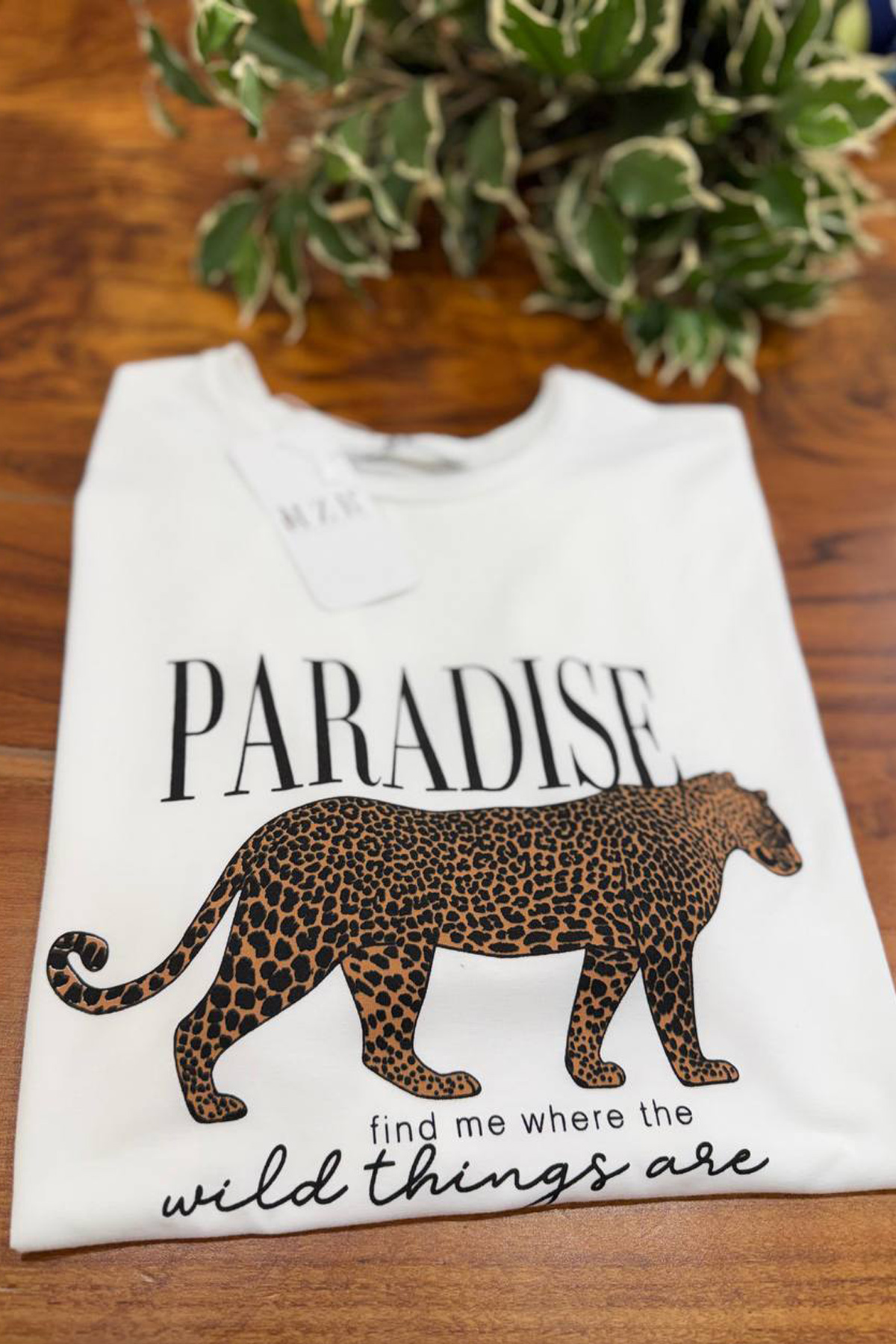 Paradise Leopar Baskılı Kadın TişörtTişörtİSTANGÜL BUTİK