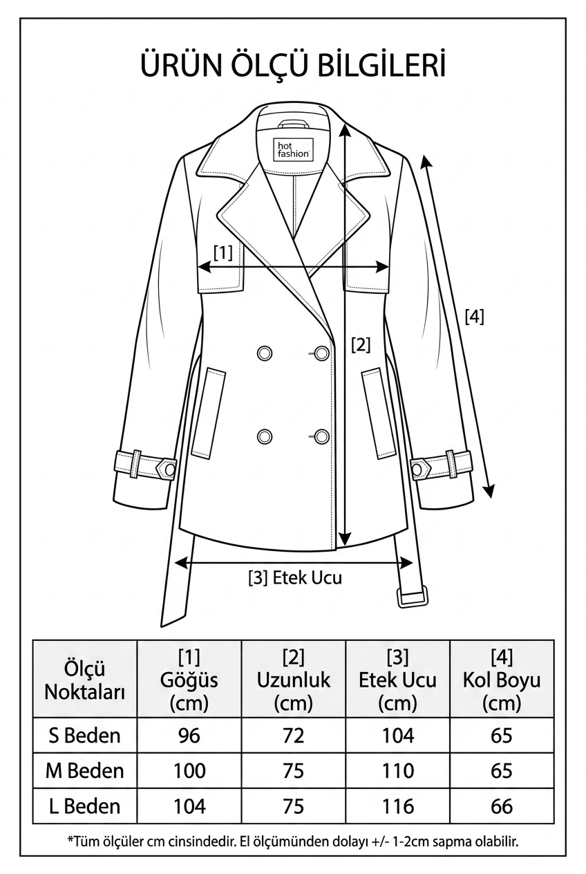 Premium Kalite Su Tutmayan Kumaş Dik Yaka Astarlı Kemerli Mevsimlik TrençkotTrenckotİSTANGÜL BUTİK