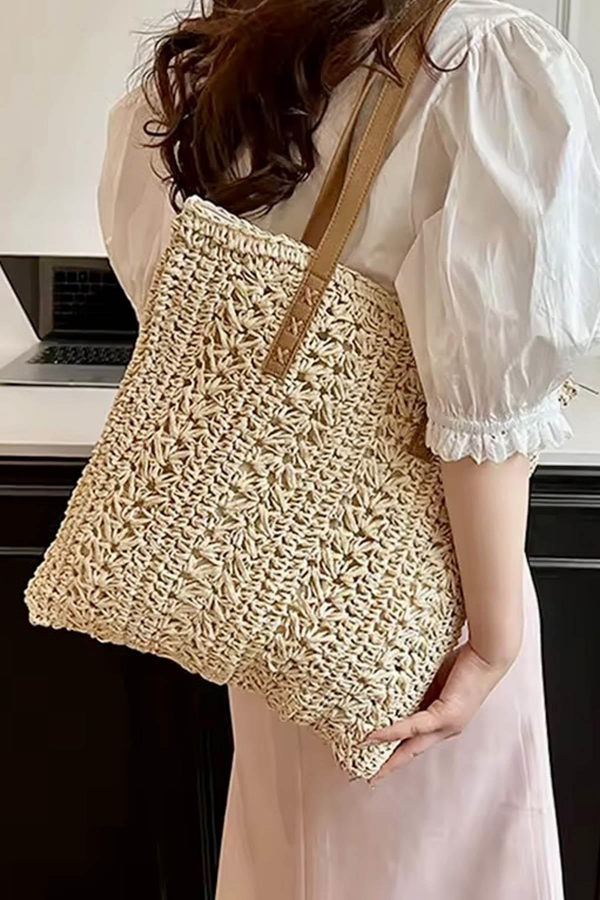 Verde Weave Hasır ÇantaVerde Weave Hasır El Örgüsü Yaz Çantası – Doğal ve ŞıkÇantaİSTANGÜL BUTİK