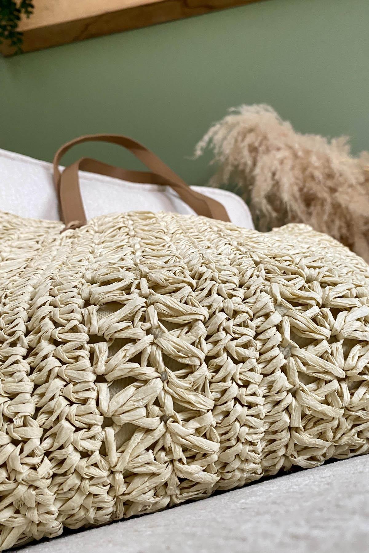 Verde Weave Hasır ÇantaVerde Weave Hasır El Örgüsü Yaz Çantası – Doğal ve ŞıkÇantaİSTANGÜL BUTİK