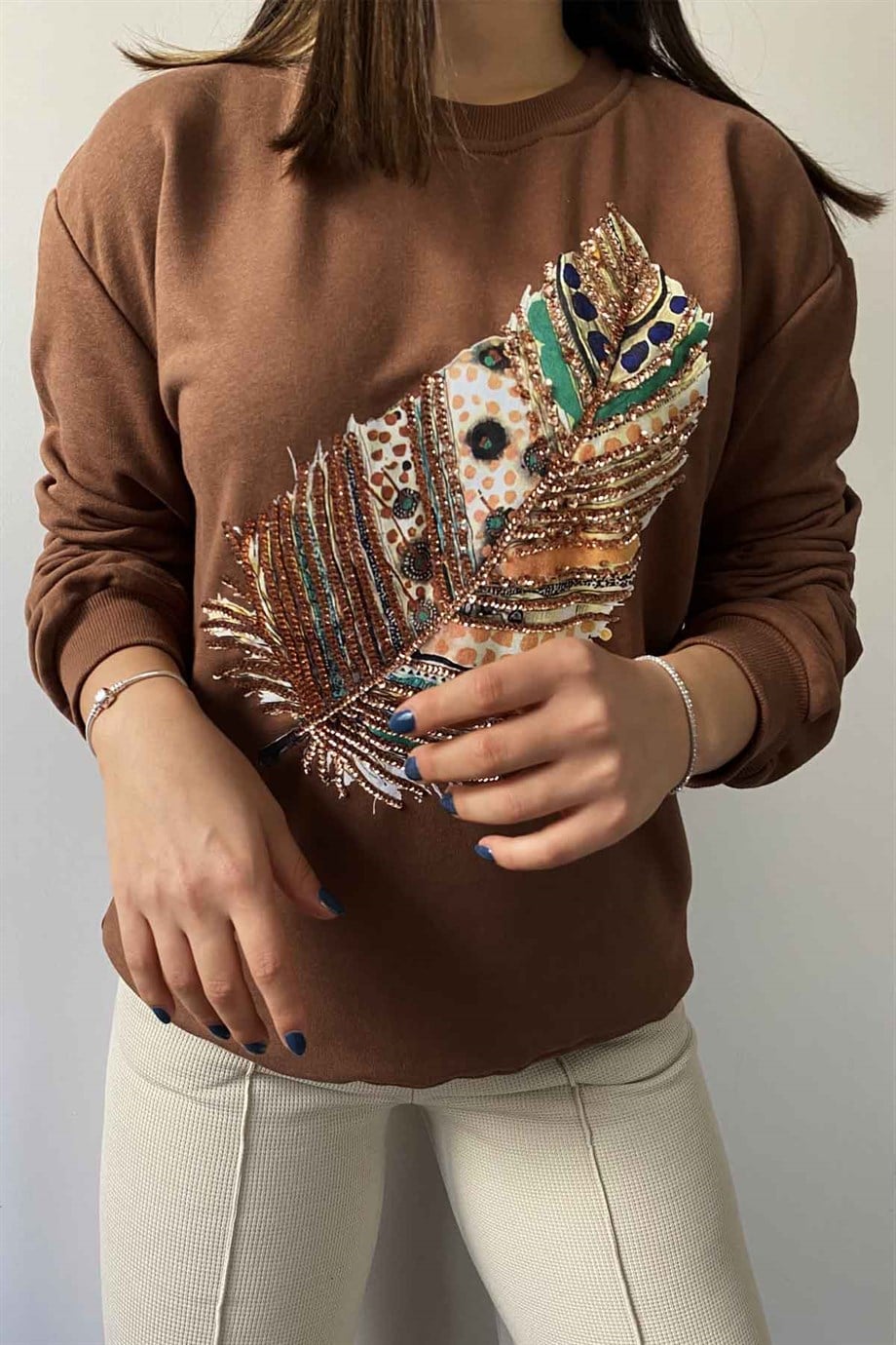 Yaprak Desen Sweat