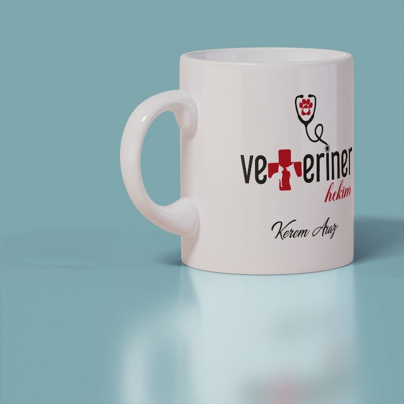 Veteriner İçin İsme Özel Tasarım Kupa BardakHB1126