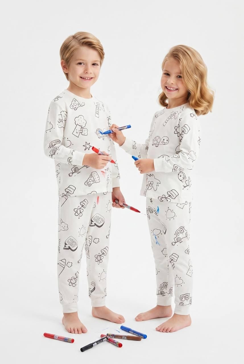 İSB Boyamalı Pijama Tk 1016 Modelleri
