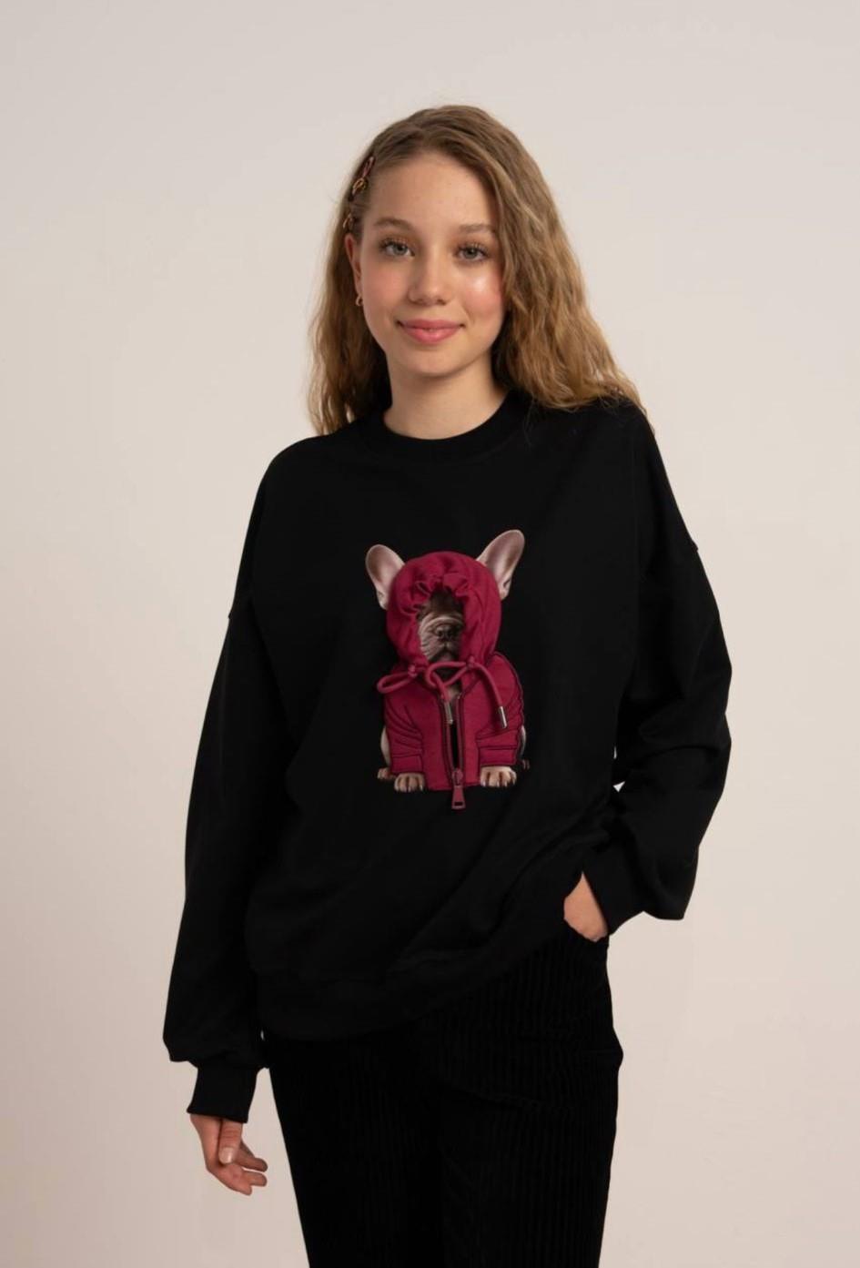 Loco Köpek Baskılı Sweat 7854 Modelleri