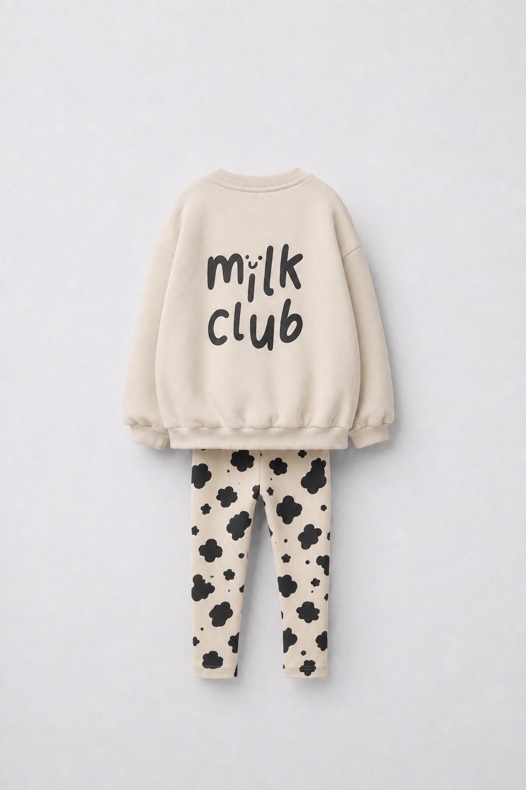LUCCO Milk Club Baskılı Takım 5627 Modelleri