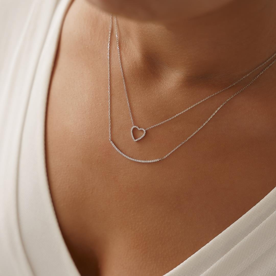 0.13 Ct Çubuk Pırlanta Kolye