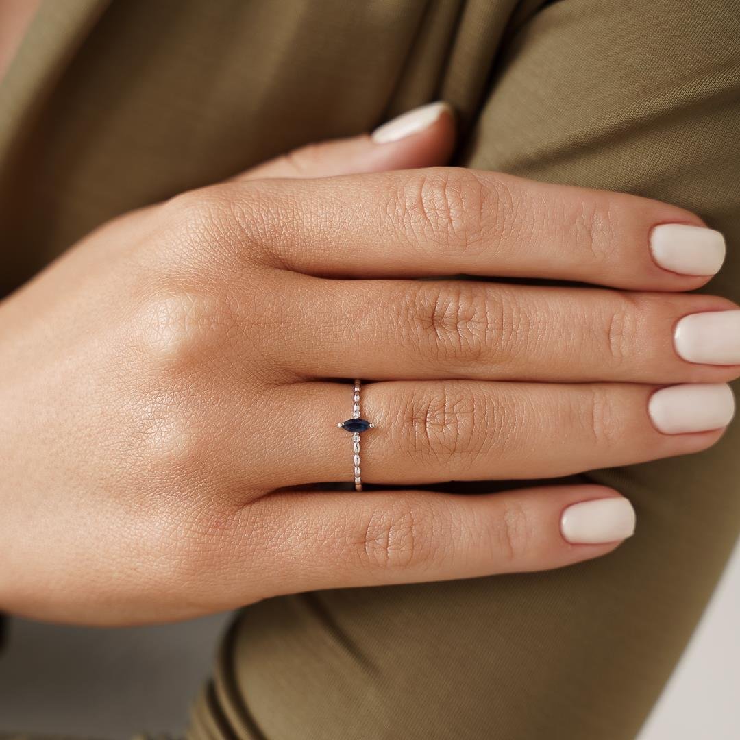 0.15 Ct Minimal Safir Pırlanta Yüzük