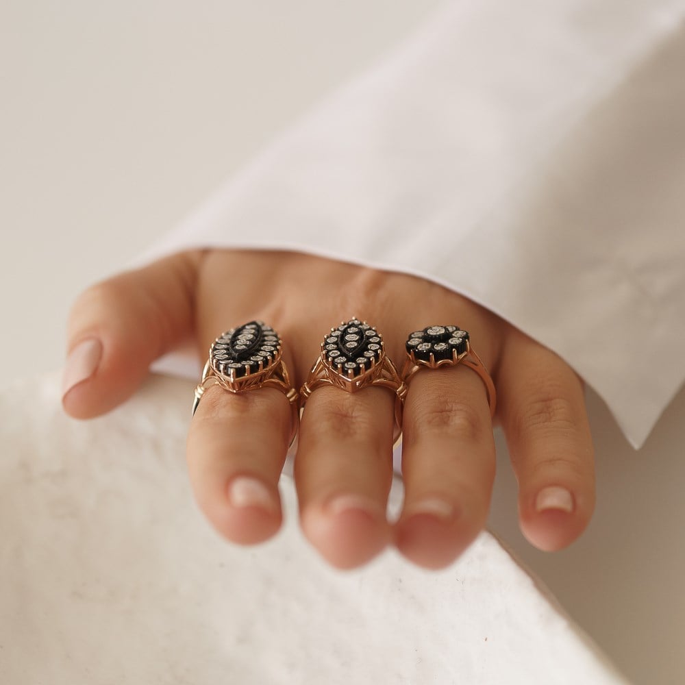 0.20 Ct Pırlanta Badem Yüzük
