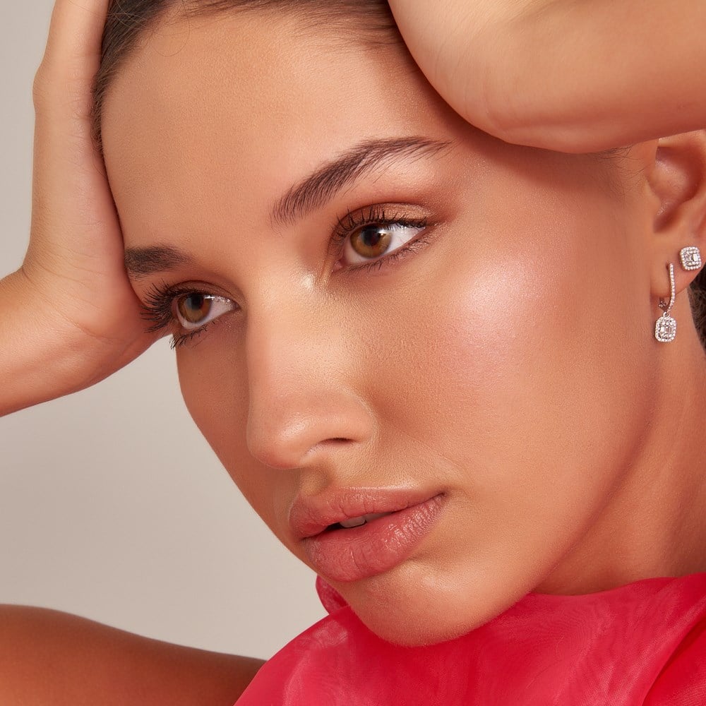 0.23 Ct Pırlanta Baget Küpe