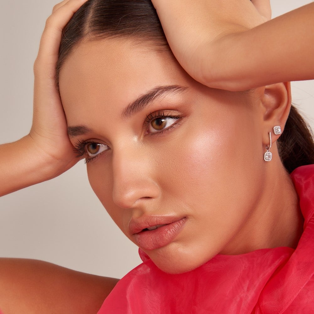 0.23 Ct Pırlanta Baget Küpe