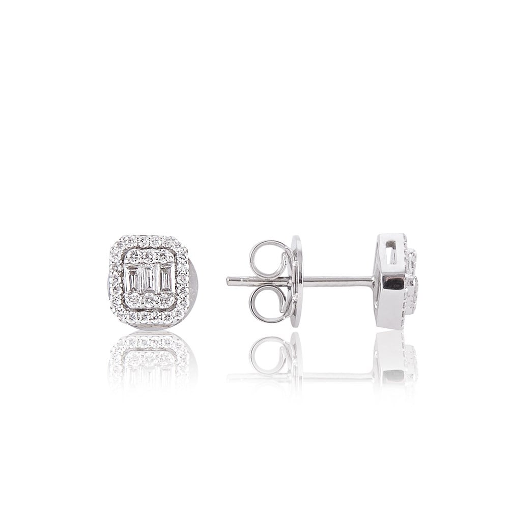 0.23 Ct Pırlanta Baget Küpe