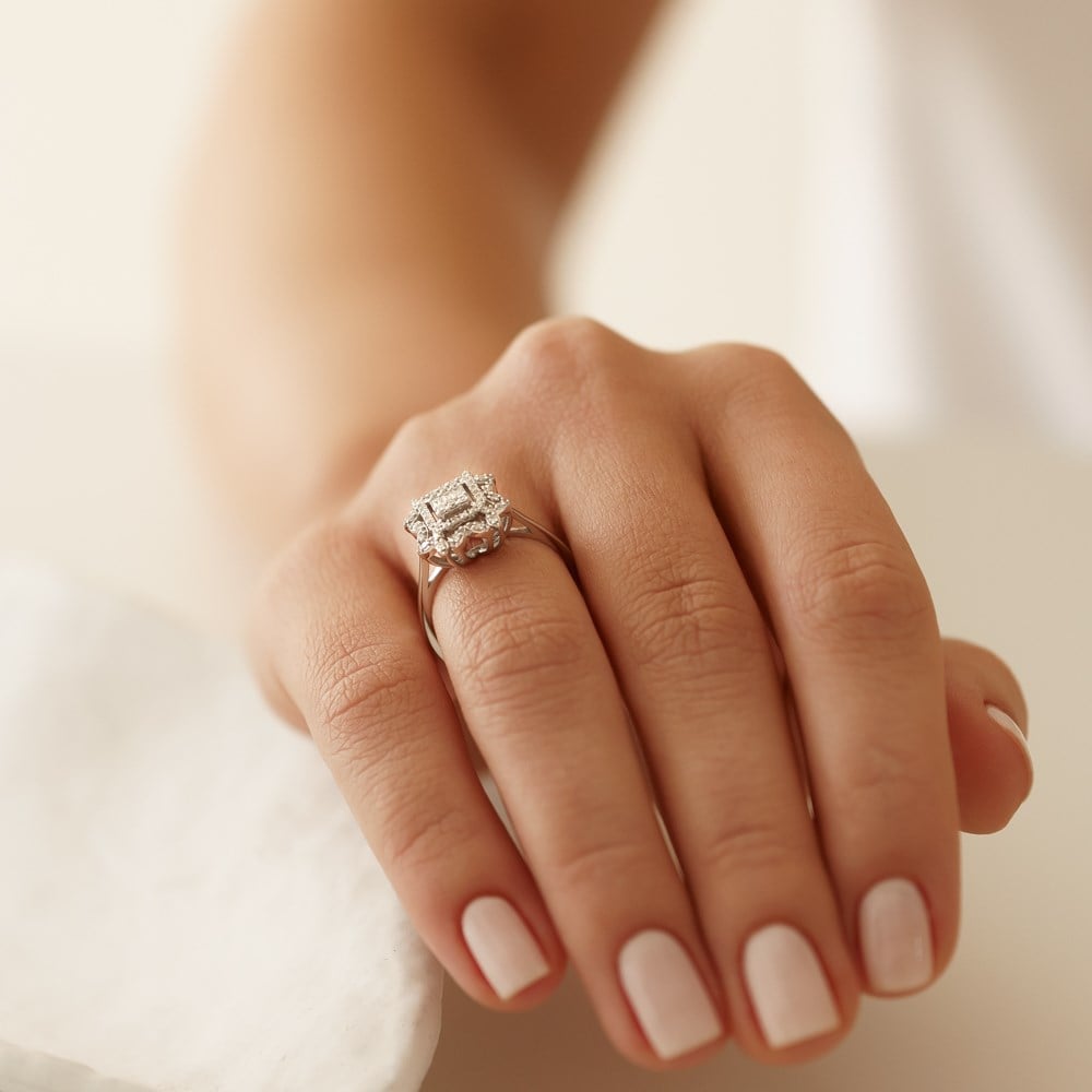 0.31 Ct Pırlanta Zambak Yüzük