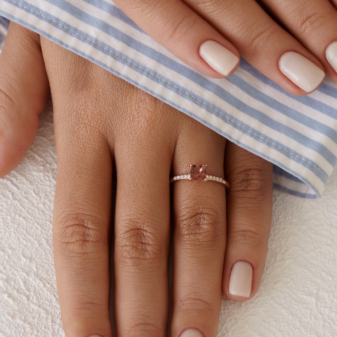 0.79 Ct Aşk Turmalin Pırlanta Yüzük