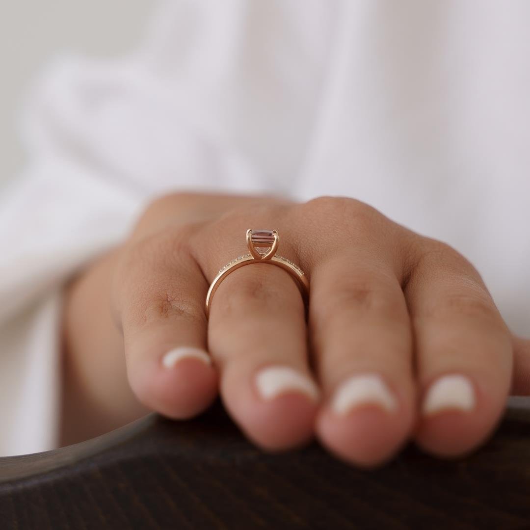 0.79 Ct Aşk Turmalin Pırlanta Yüzük