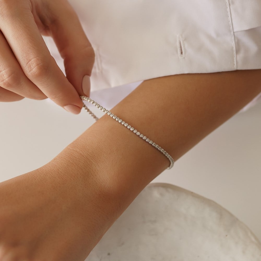 1.39 Ct Pırlanta Su Yolu Bileklik