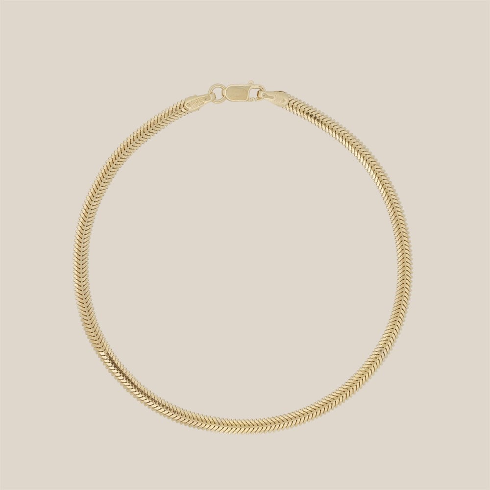 3.4 mm Yılan Zincir Altın Bileklik