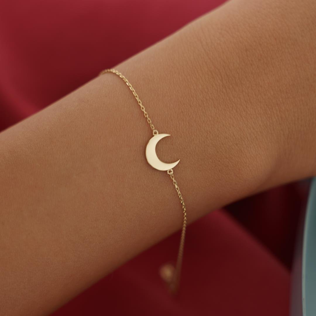 Hilal Minimal Altın Bileklik