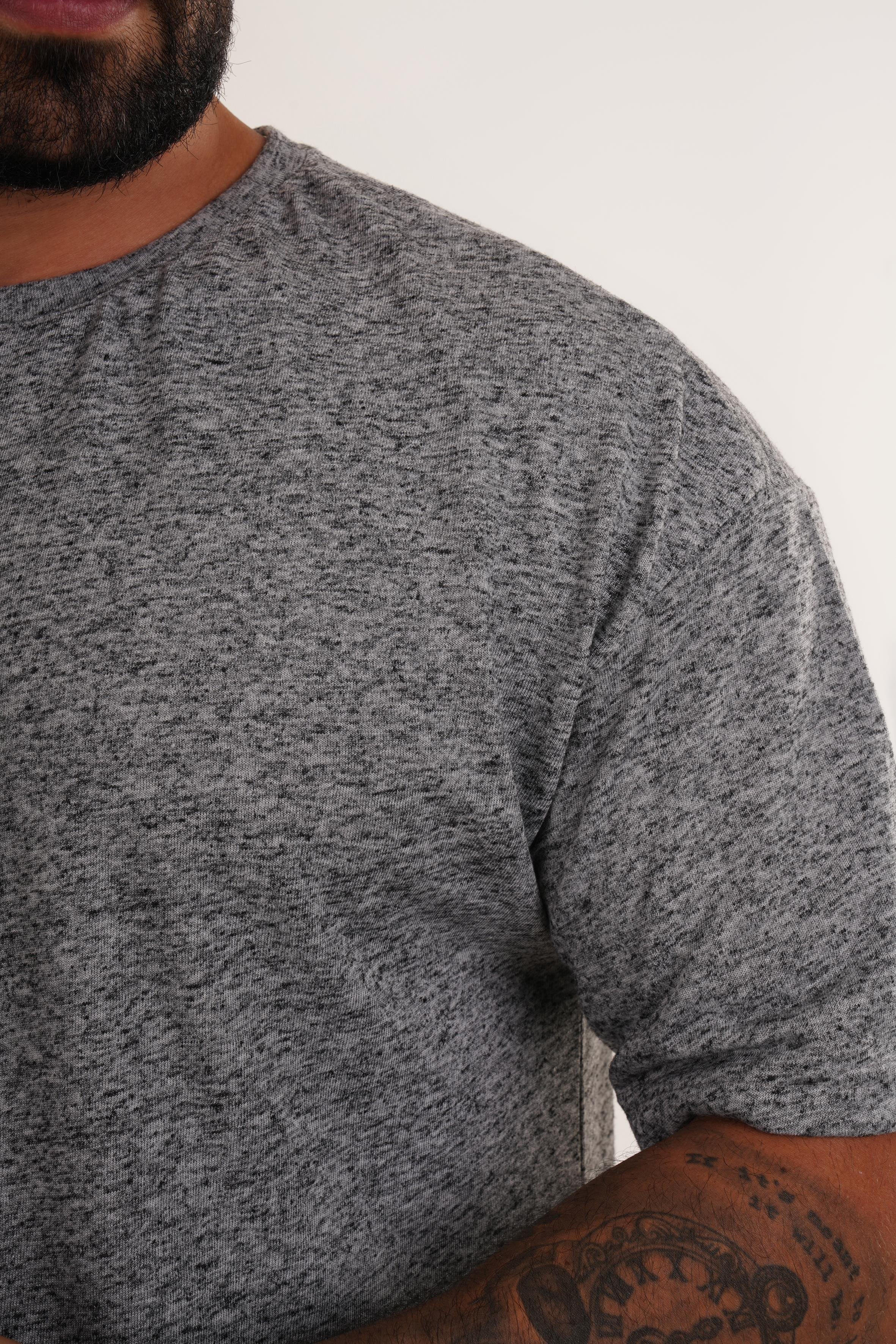 BASKILI TSHİRT MODELLERİSiyah Hırçıl Desenli Bisiklet Yaka Oversize T-SHİRT VMS 30515