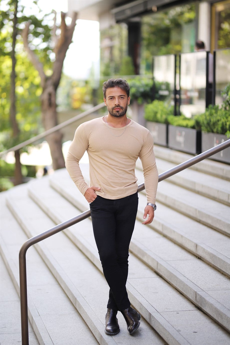 BODYErkek Krem Slim Fit Body