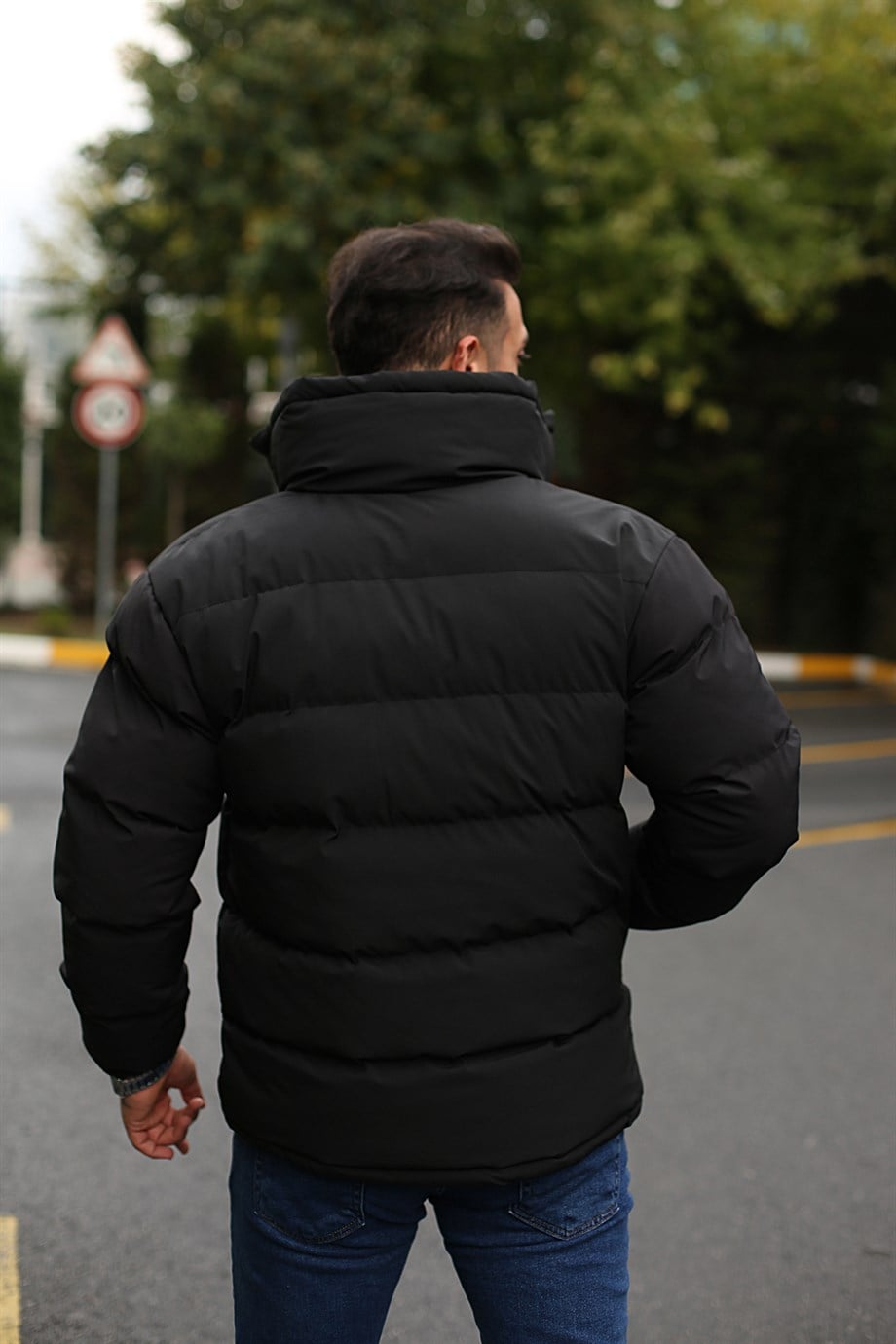 CEKETErkek A Kalite Siyah Şişme Mont BYMM