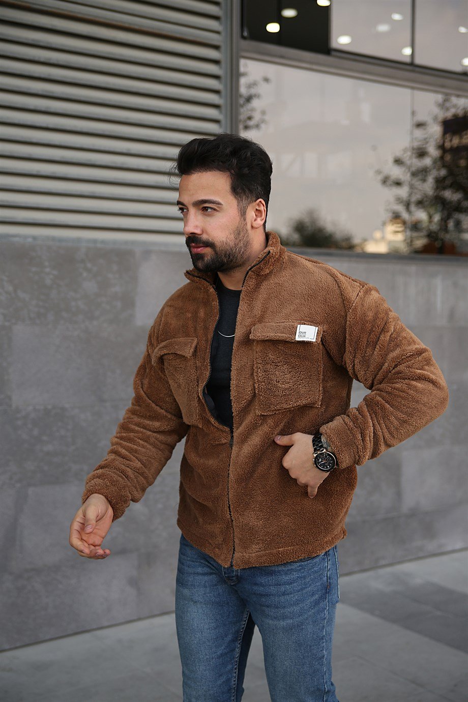 CEKETErkek A Kalite Taba Fermuarlı Cepli Peluş SNZ