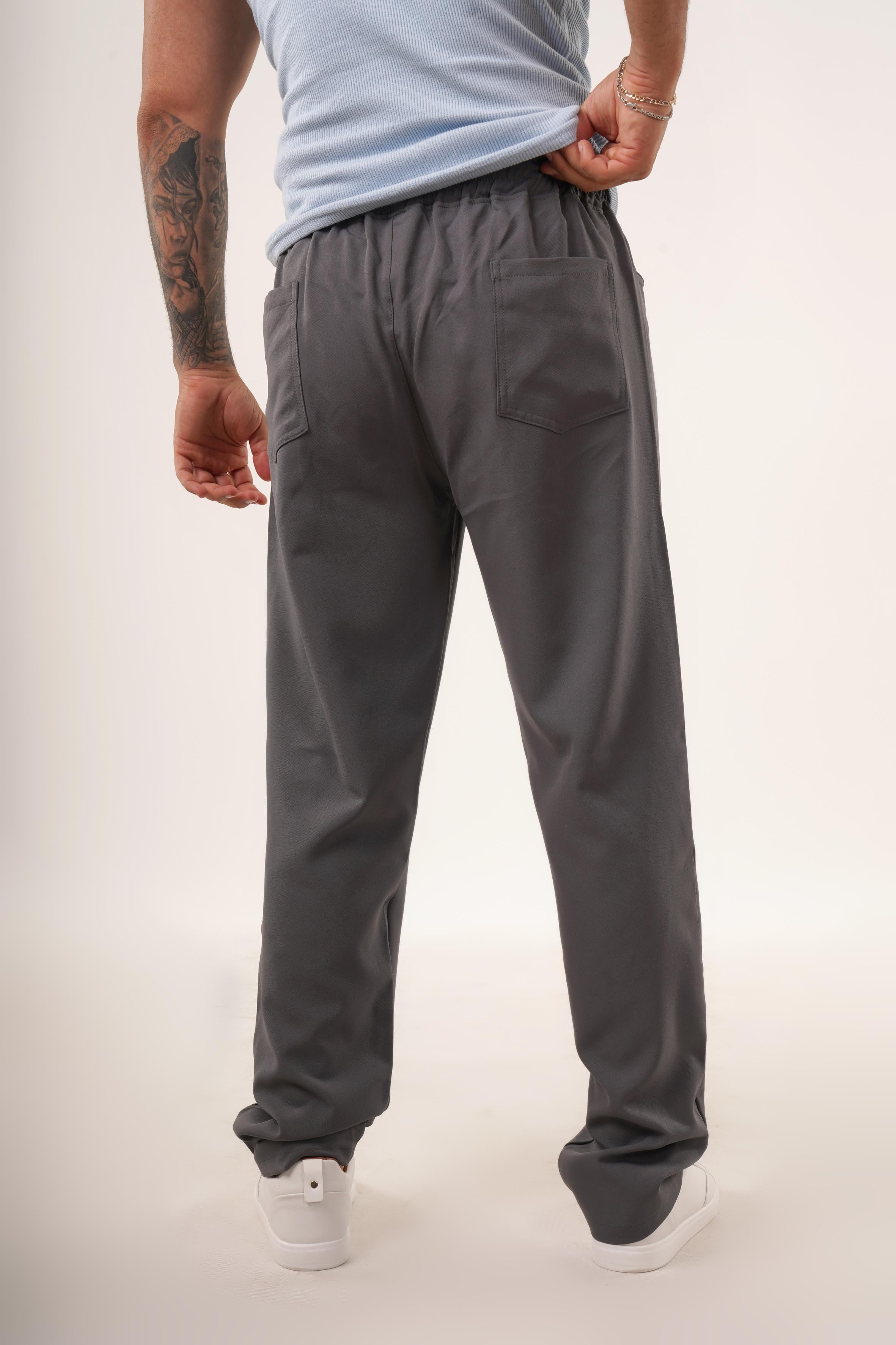 EŞOFMAN ALTI & JOGGERAntrasit Dokuma Kumaş Baggy Pantolon KNG 3453