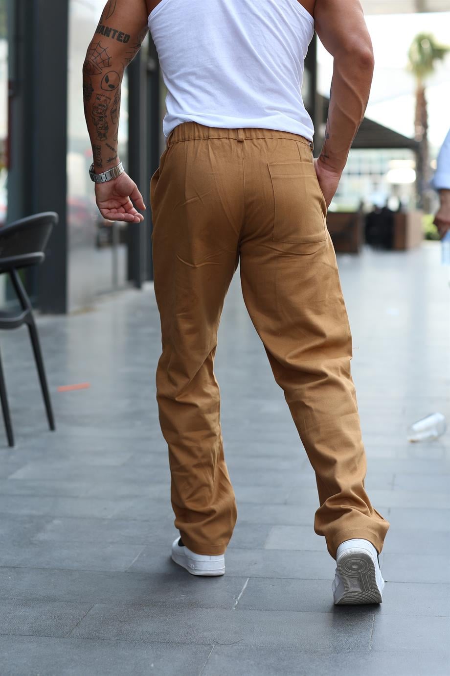 EŞOFMAN ALTITaba Gabardin Belden Kemerli Baggy Kalıp Pantolon VS 30059