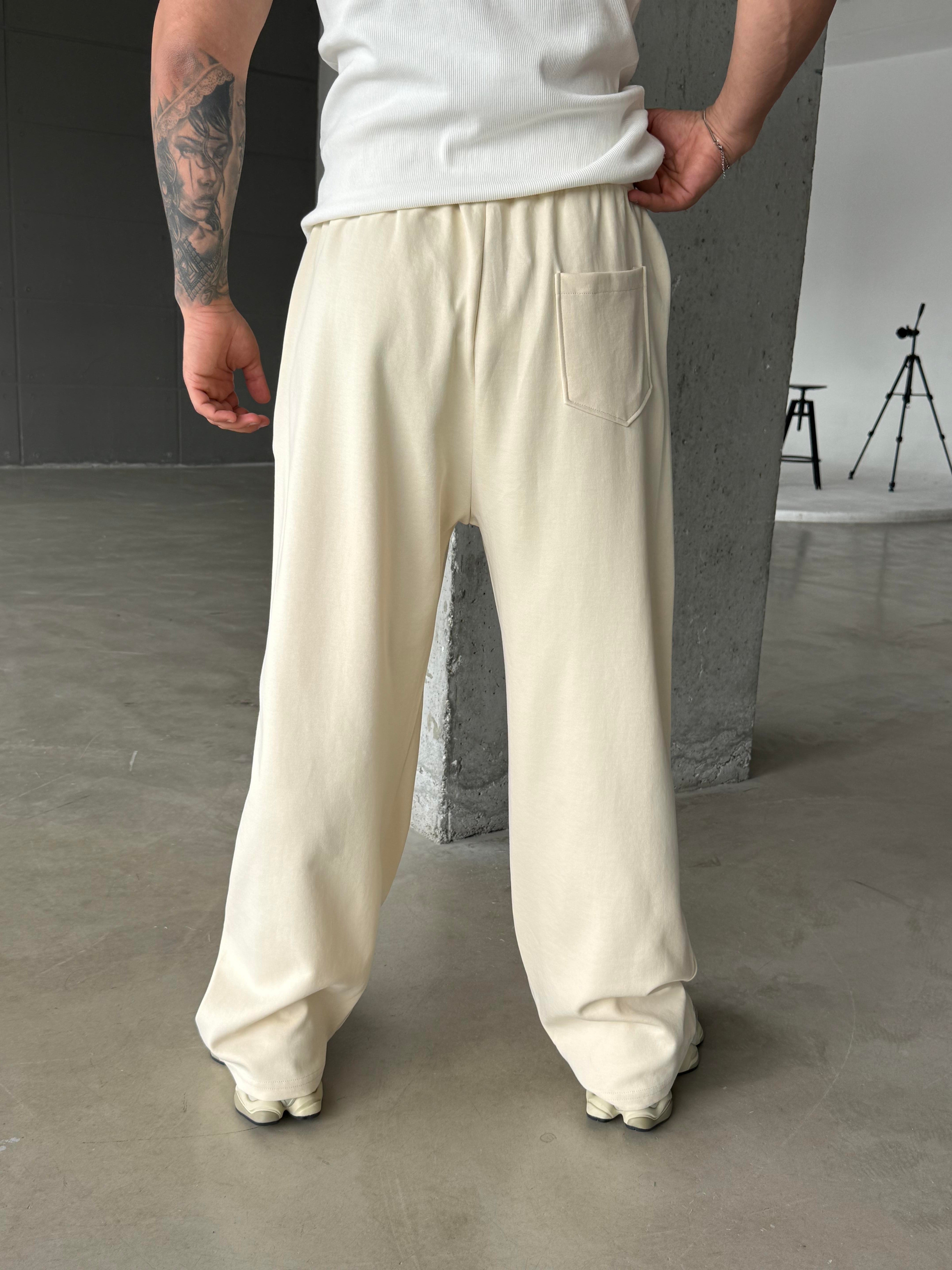 EşofmanBej Basic Baggy Pamuk Eşofman SC