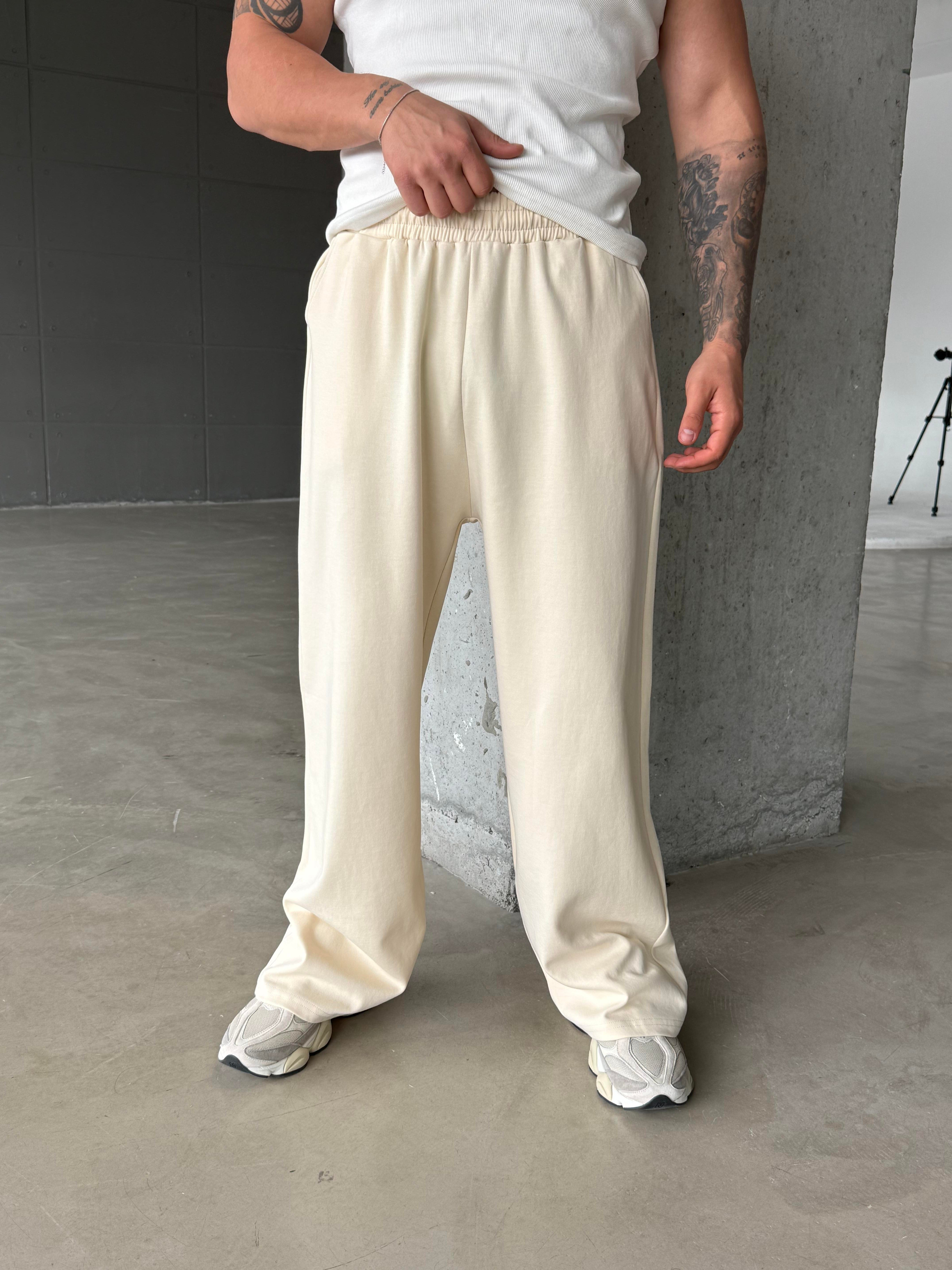 EşofmanBej Basic Baggy Pamuk Eşofman SC
