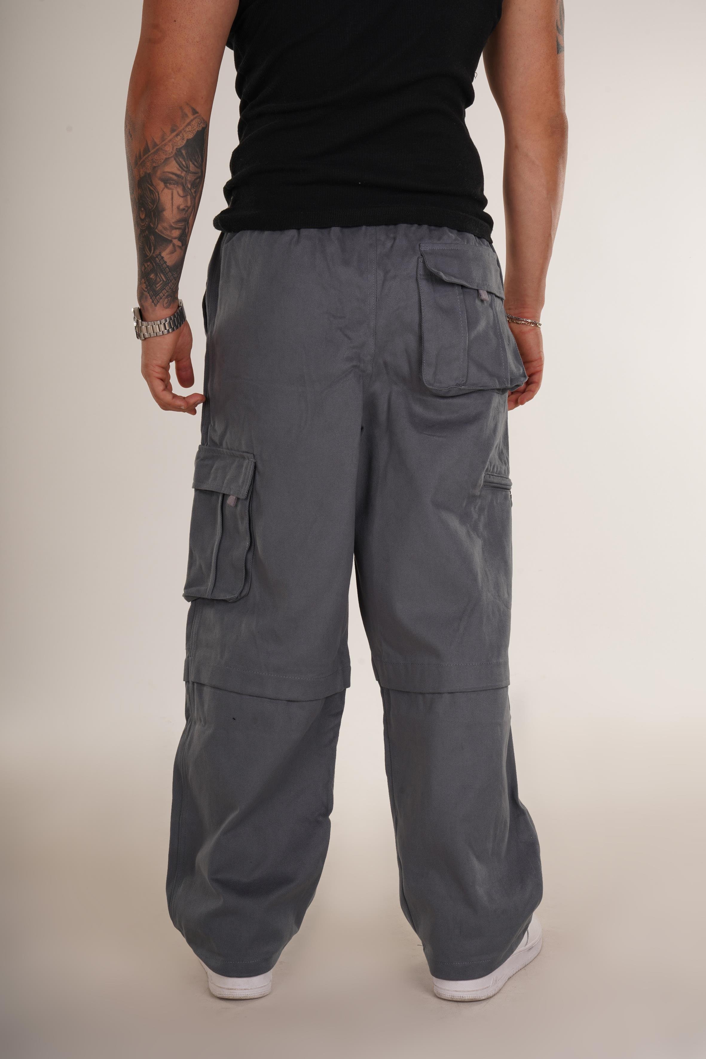 EşofmanFüme Bol Stoper Paça Kargo Cep Pantolon SNZ 8443