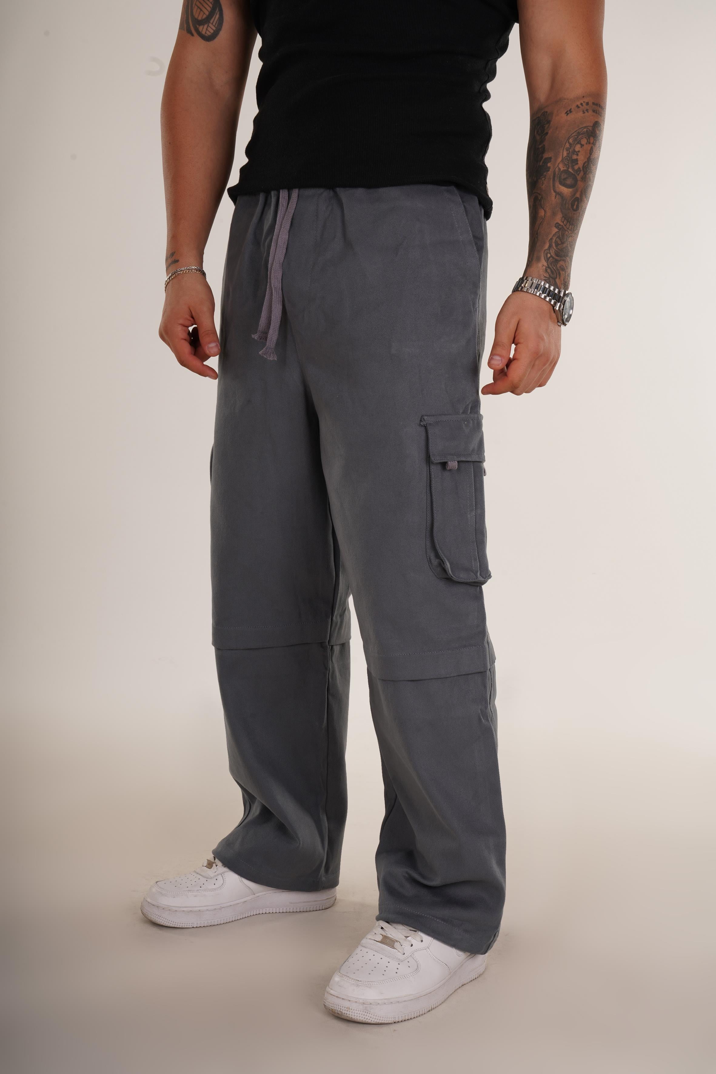 EşofmanFüme Bol Stoper Paça Kargo Cep Pantolon SNZ 8443