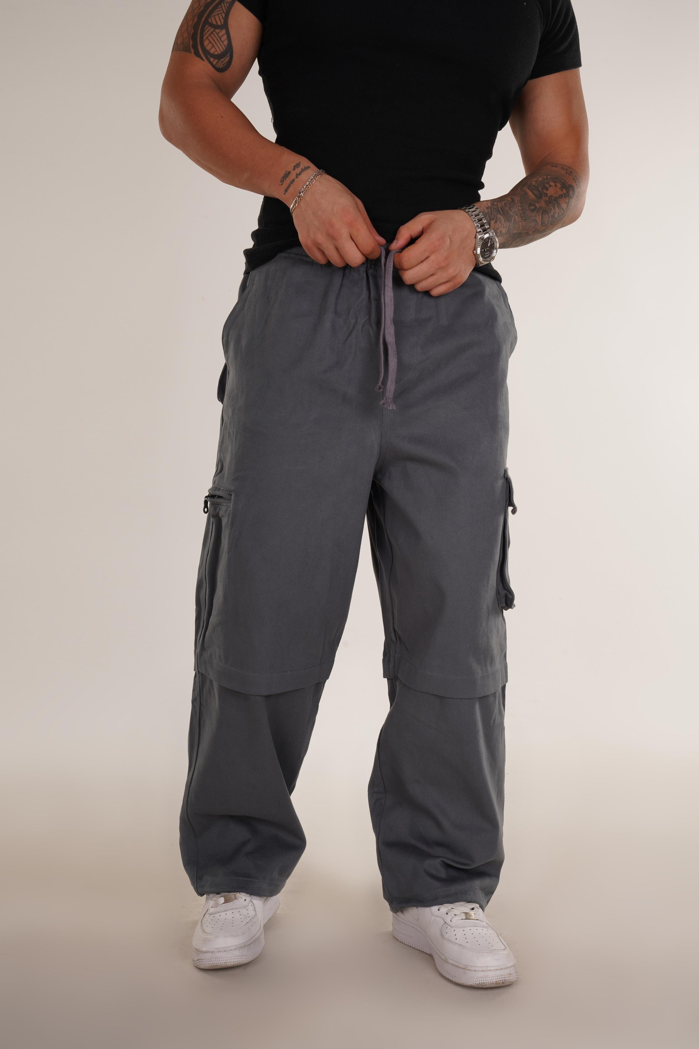 EşofmanFüme Bol Stoper Paça Kargo Cep Pantolon SNZ 8443