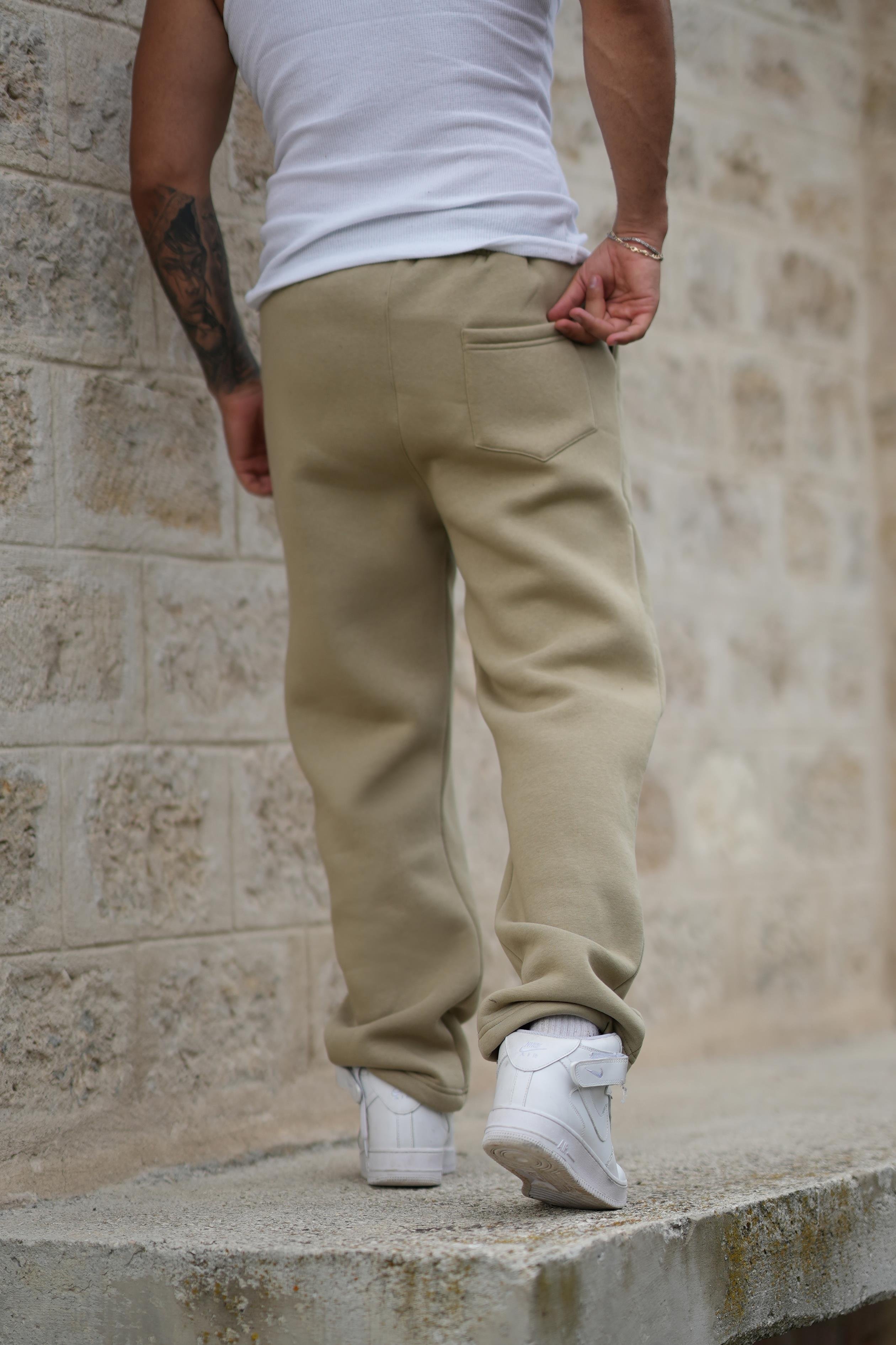 EşofmanHaki 3 İplik Baggy Eşofman SNZ M8373