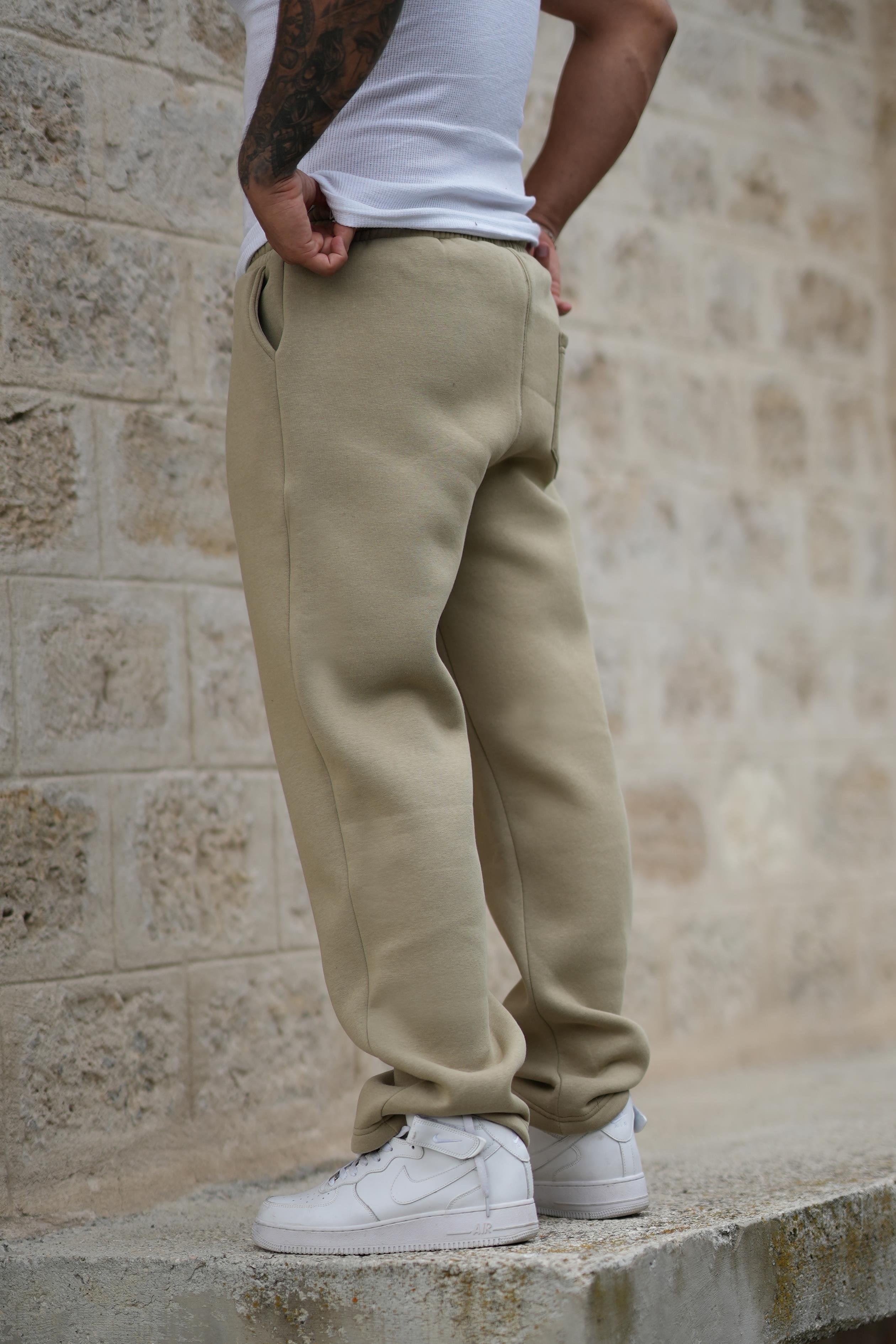 EşofmanHaki 3 İplik Baggy Eşofman SNZ M8373