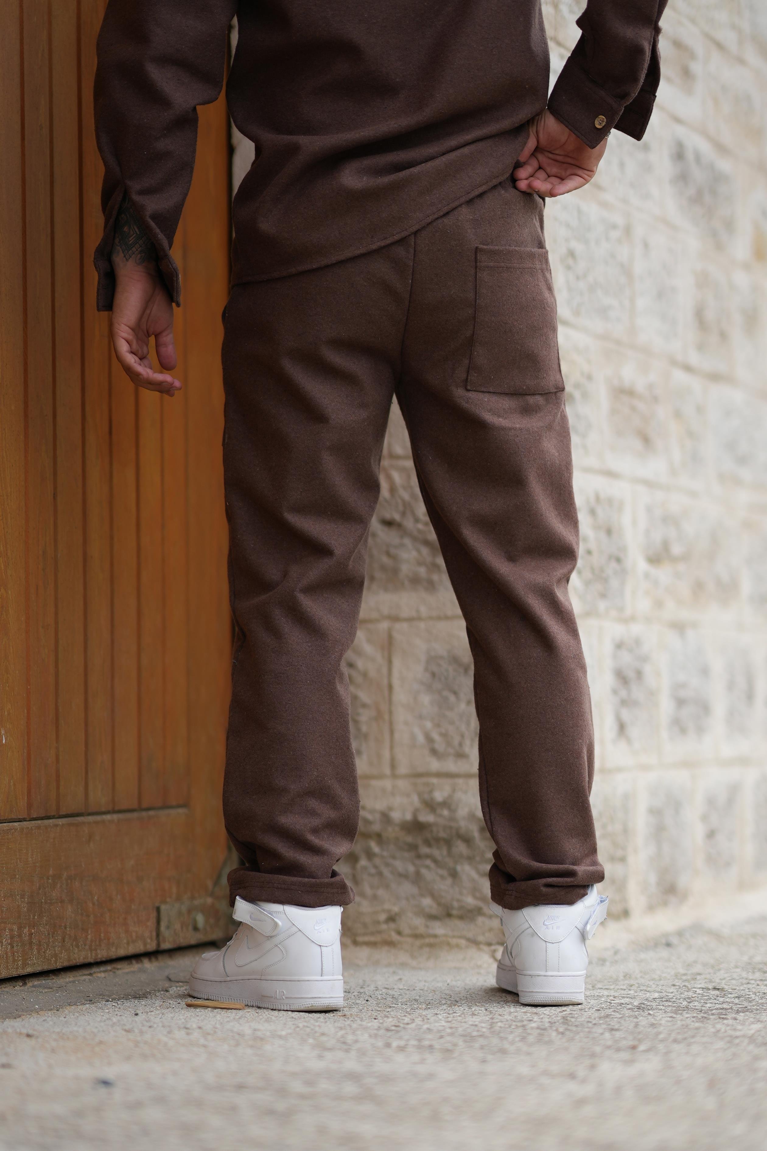 EşofmanKahve Kaşe Baggy Pantolon SC