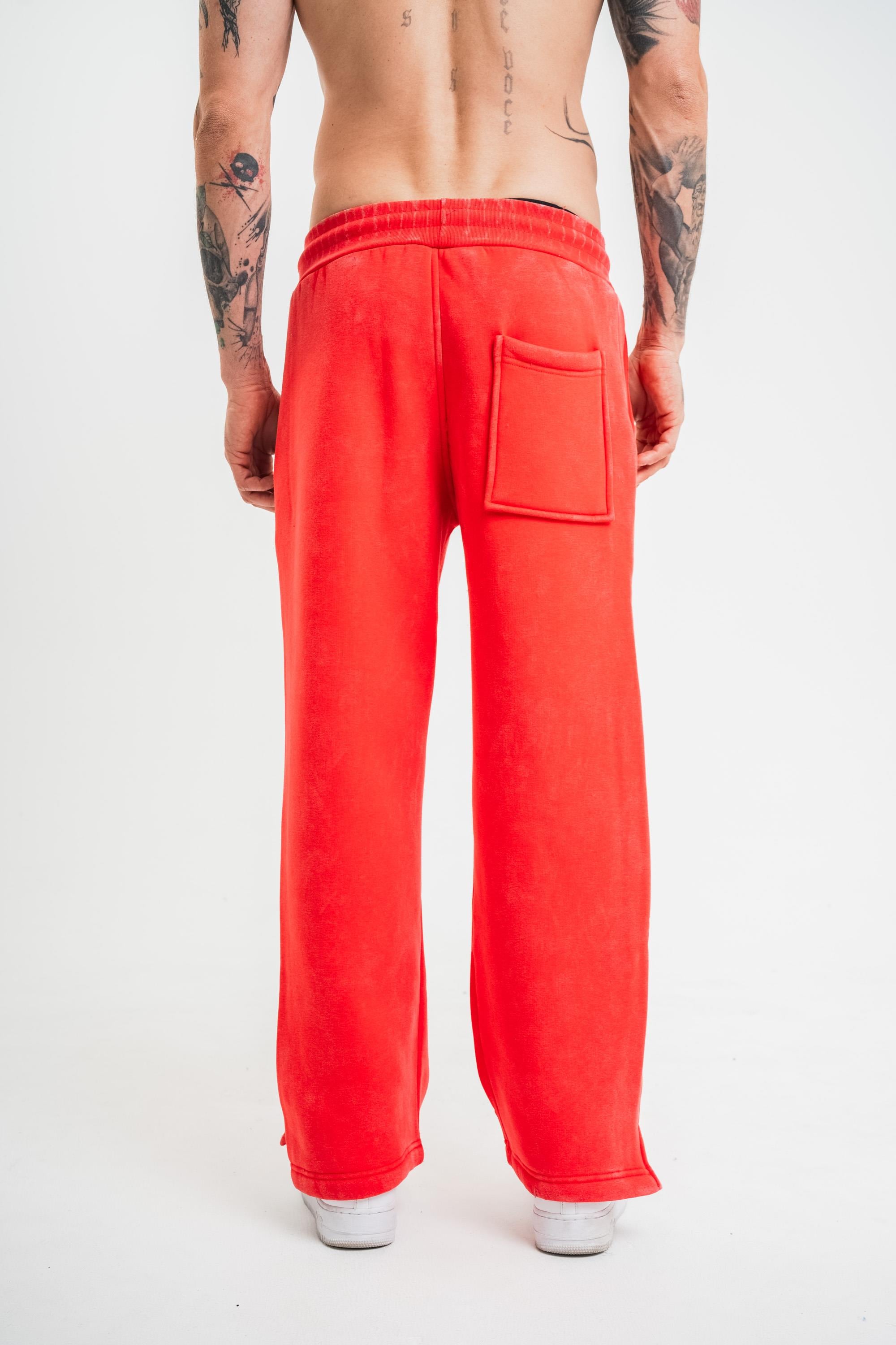 EşofmanNarçiçeği Yıkamalı Düz Baggy Eşofman PLZ
