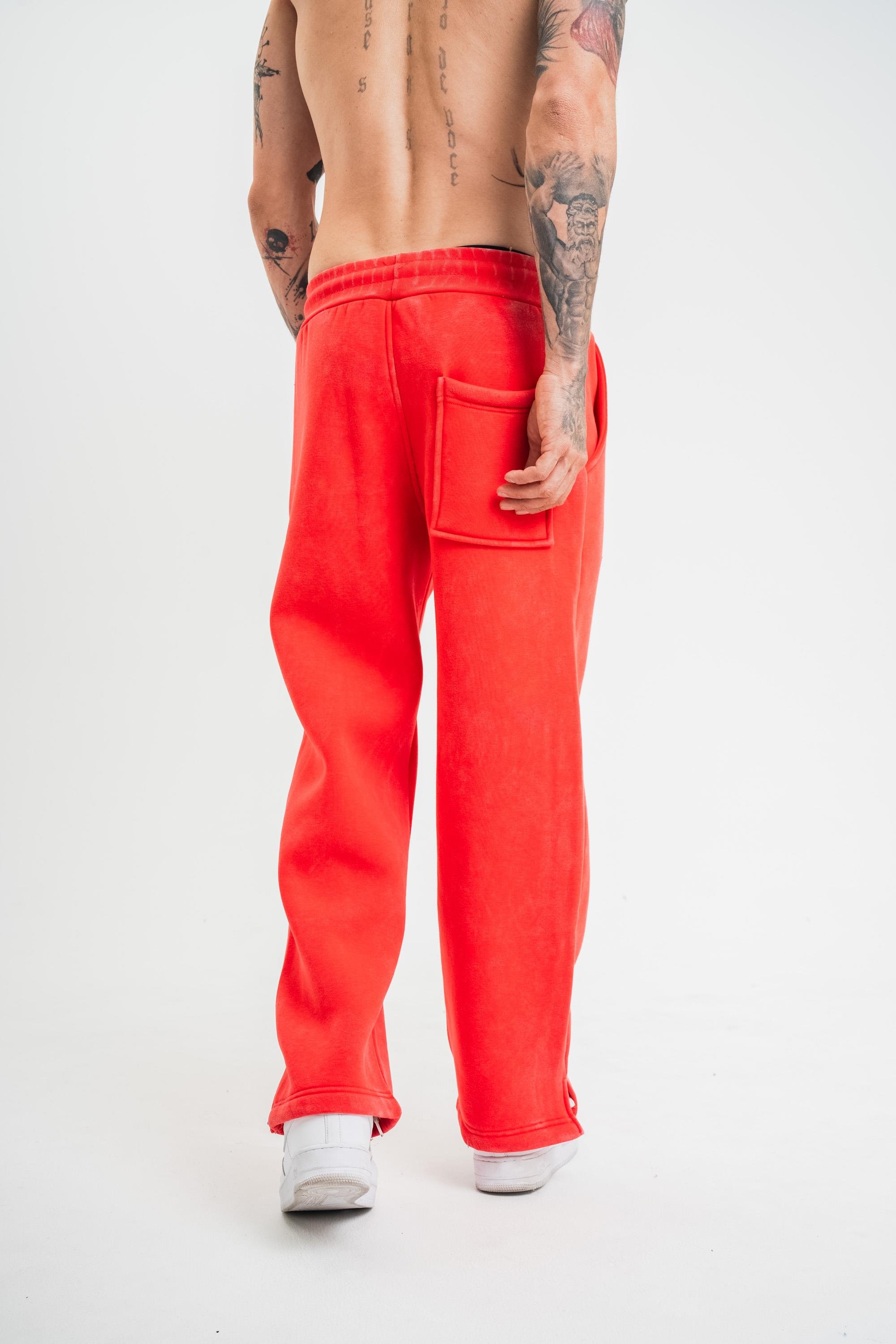 EşofmanNarçiçeği Yıkamalı Düz Baggy Eşofman PLZ