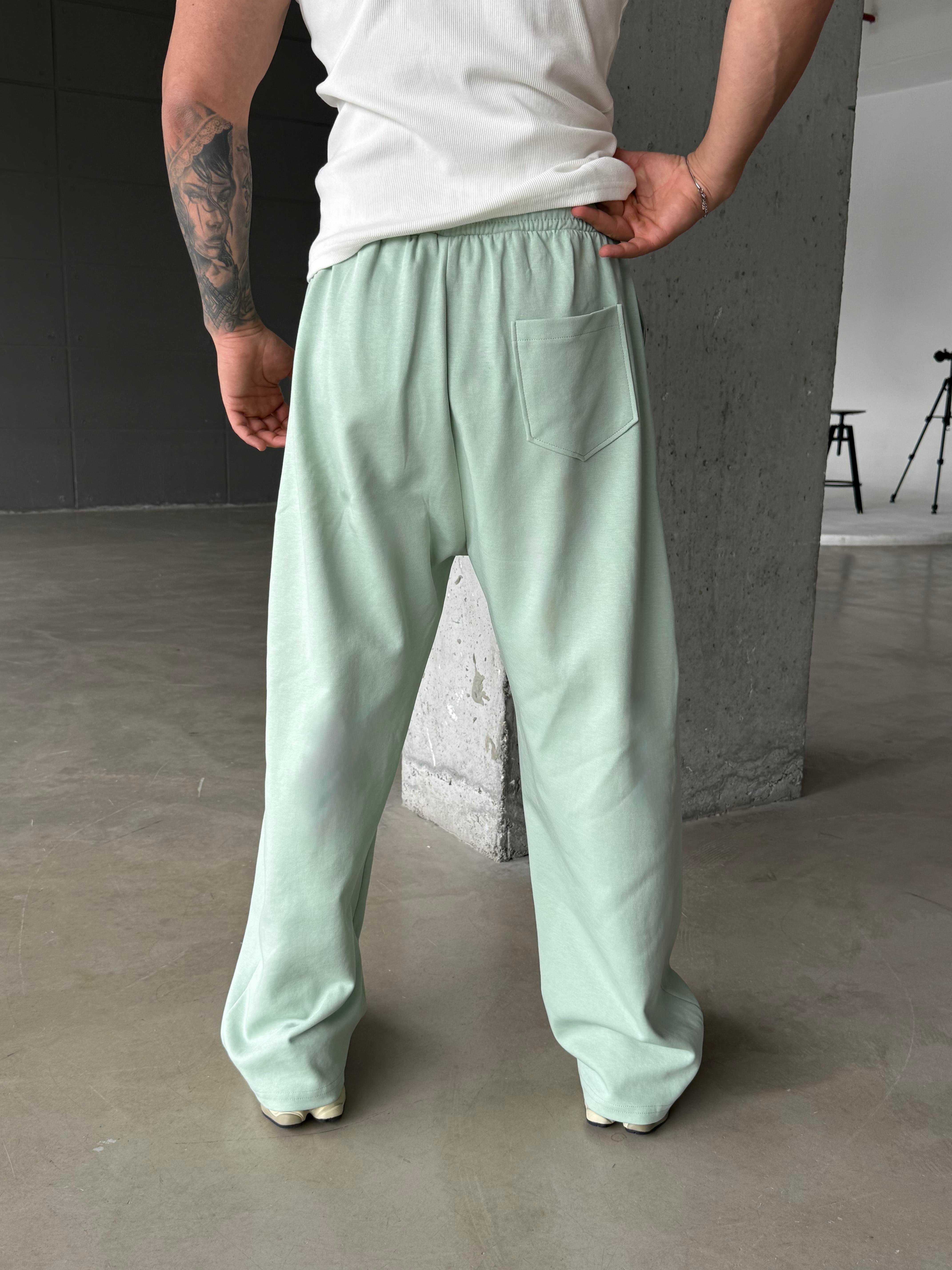 EşofmanSuyeşili Basic Baggy Pamuk Eşofman SC