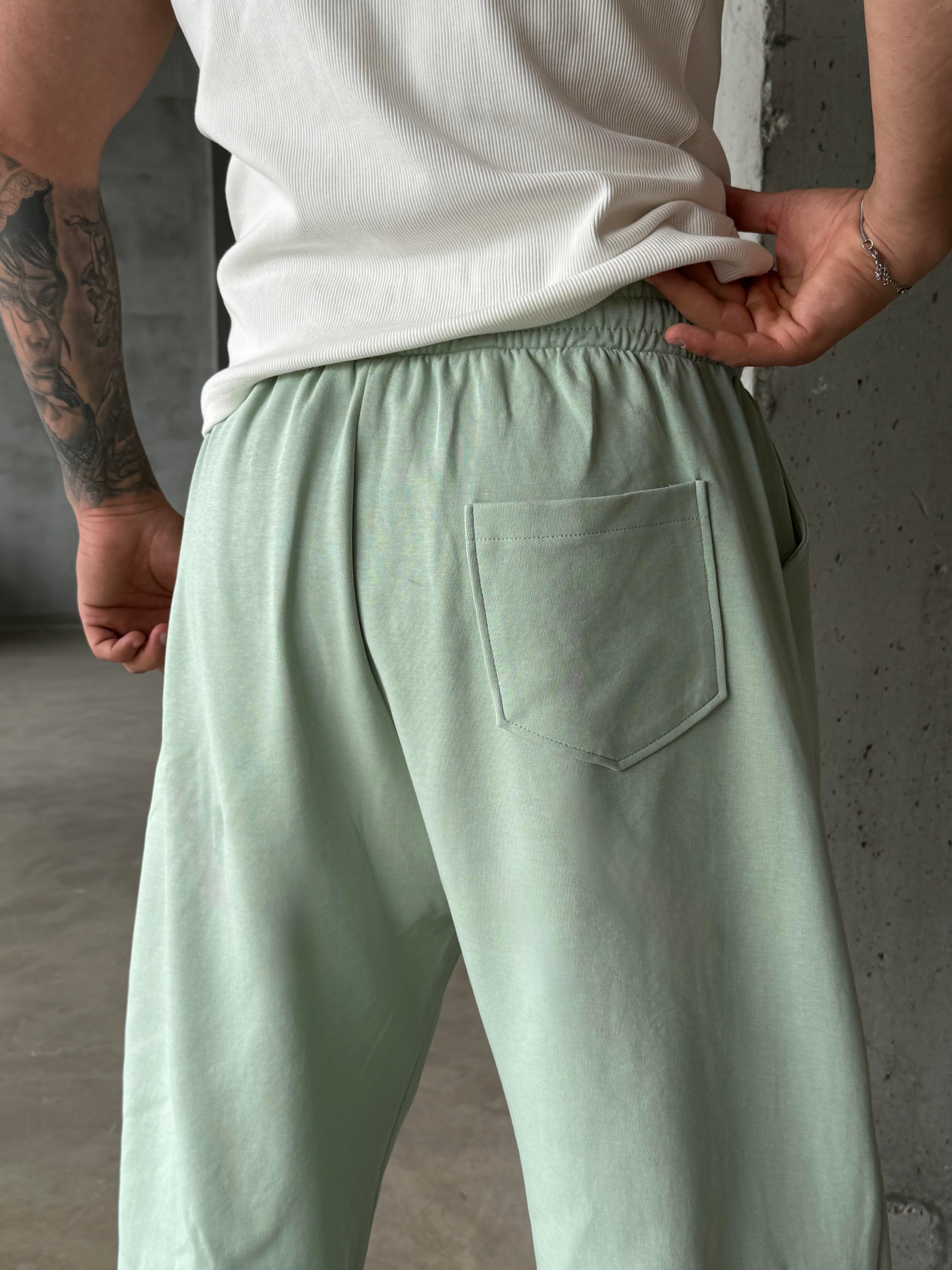EşofmanSuyeşili Basic Baggy Pamuk Eşofman SC