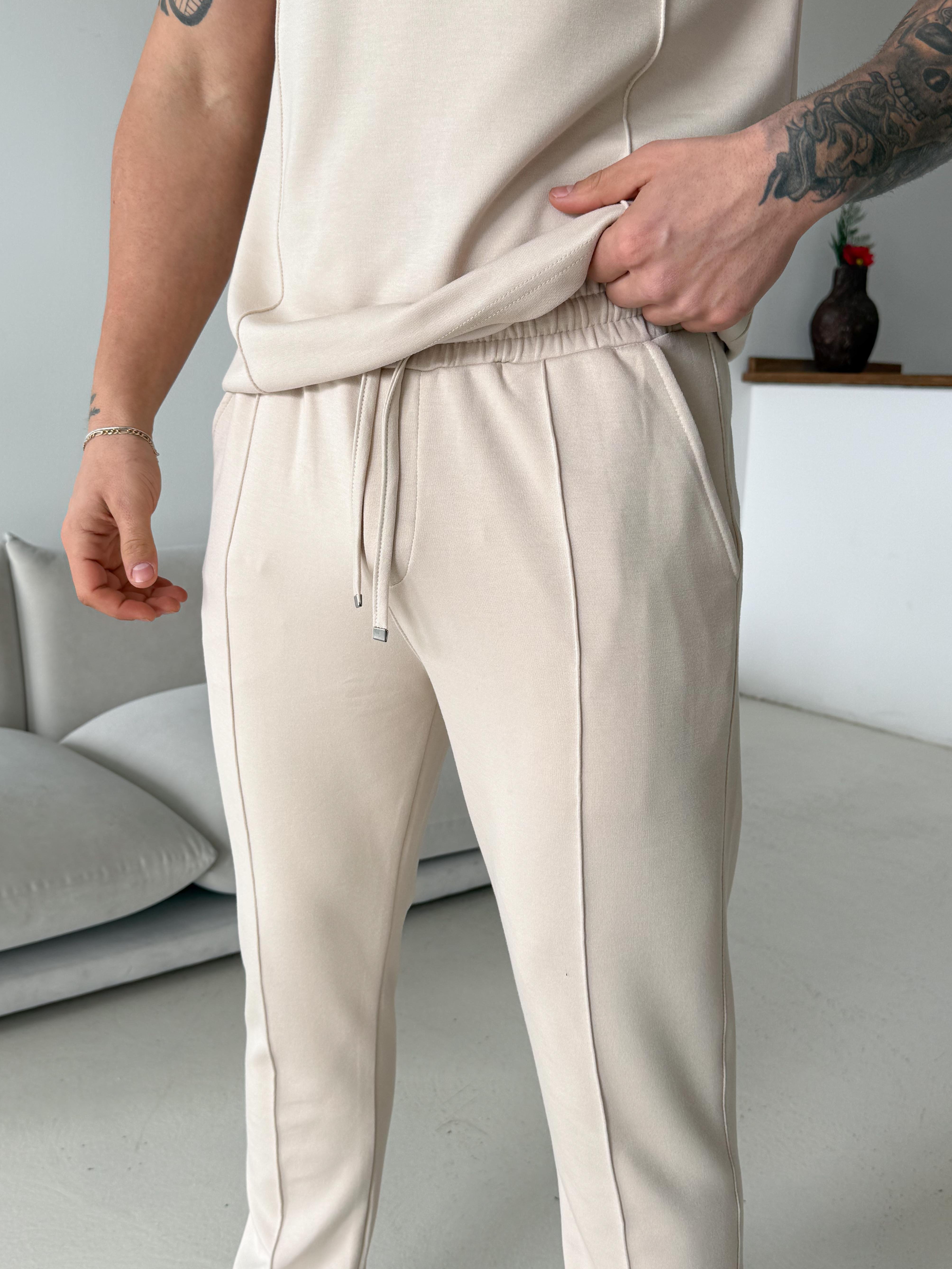 GabardinBej Çimalı Regular Oysho Pantalon LNS 22079