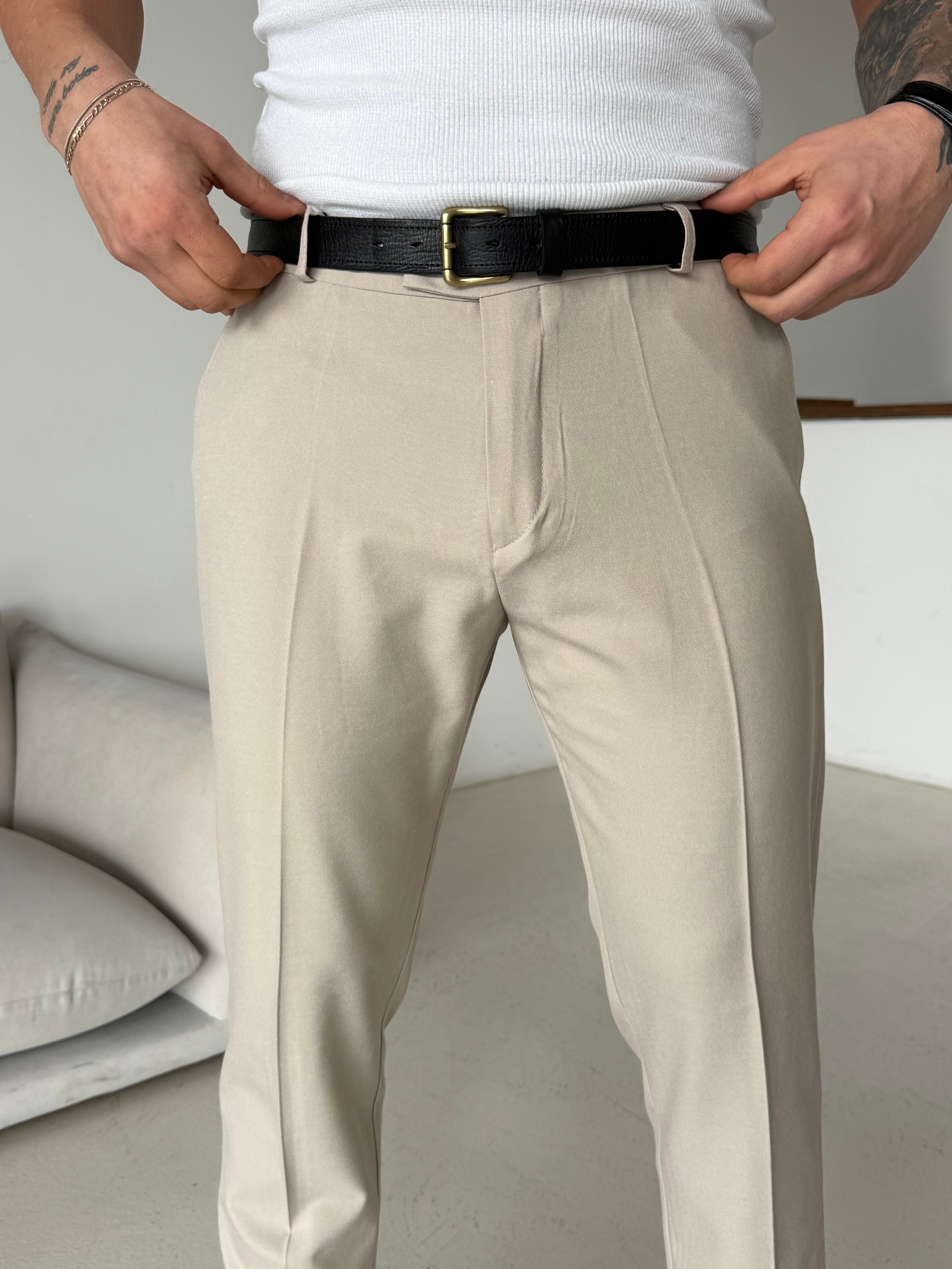 GabardinBej Dilli Slim Fit Kumaş Pantalon SC