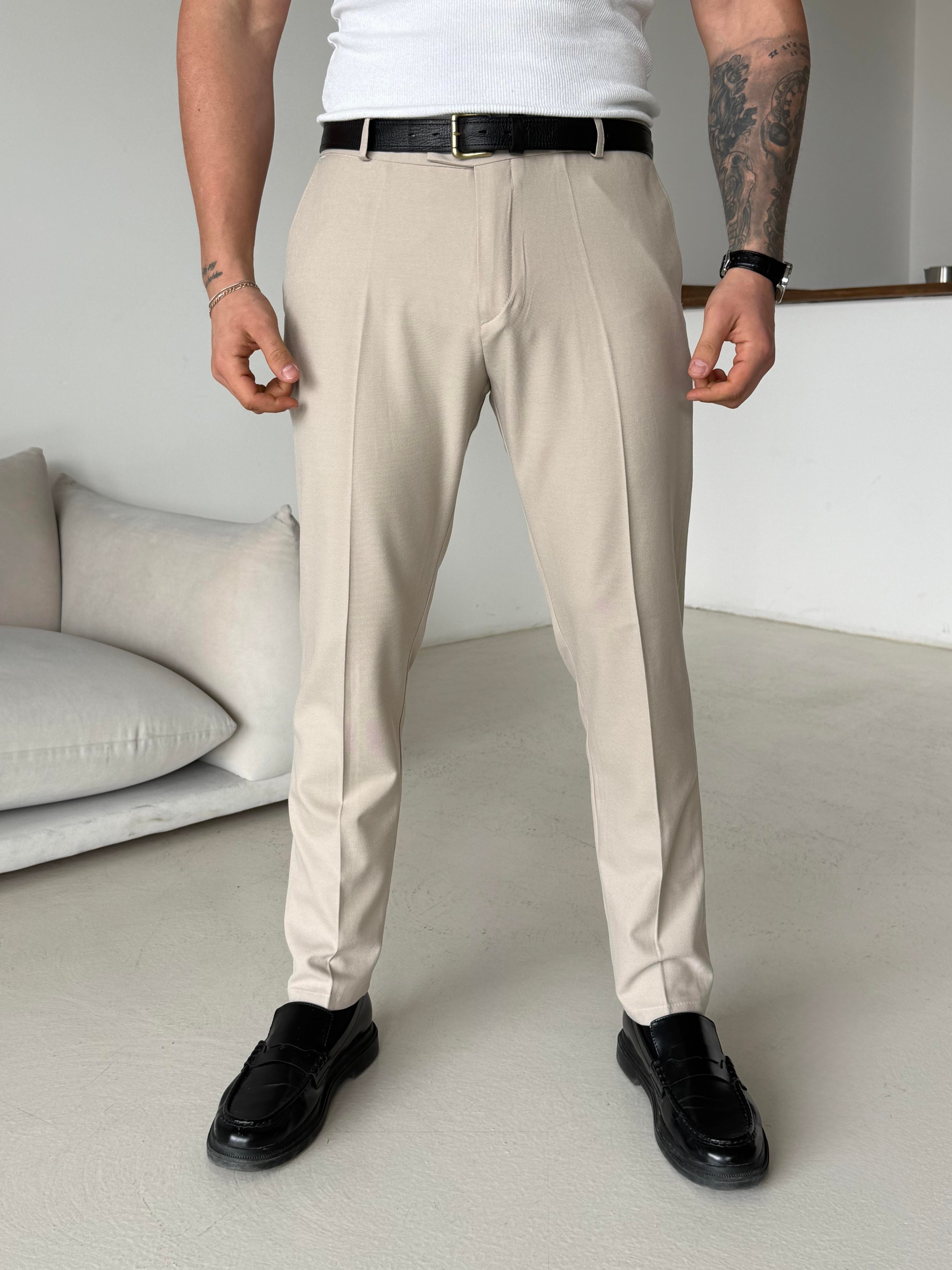 GabardinBej Dilli Slim Fit Kumaş Pantalon SC