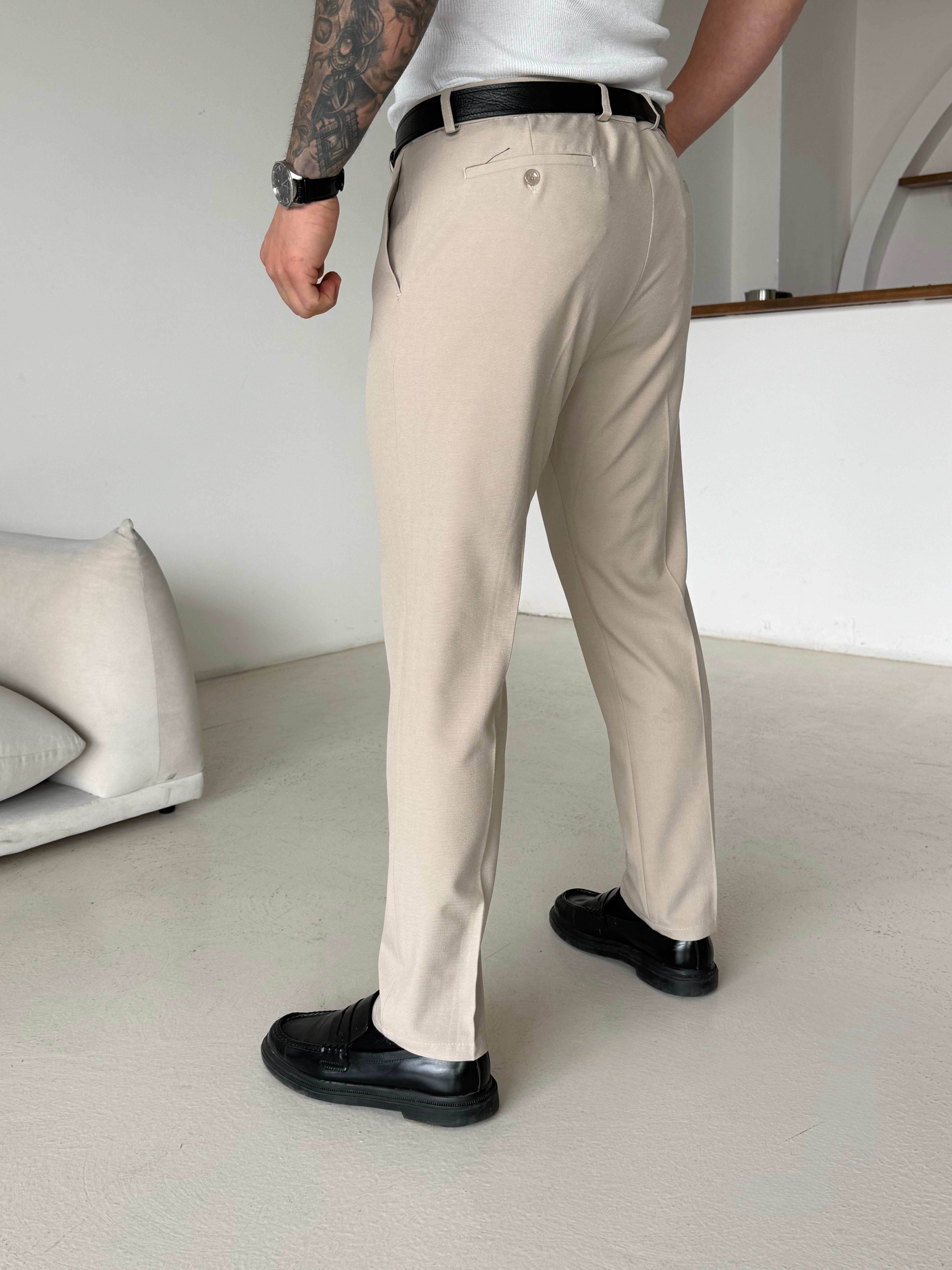 GabardinBej Dilli Slim Fit Kumaş Pantalon SC
