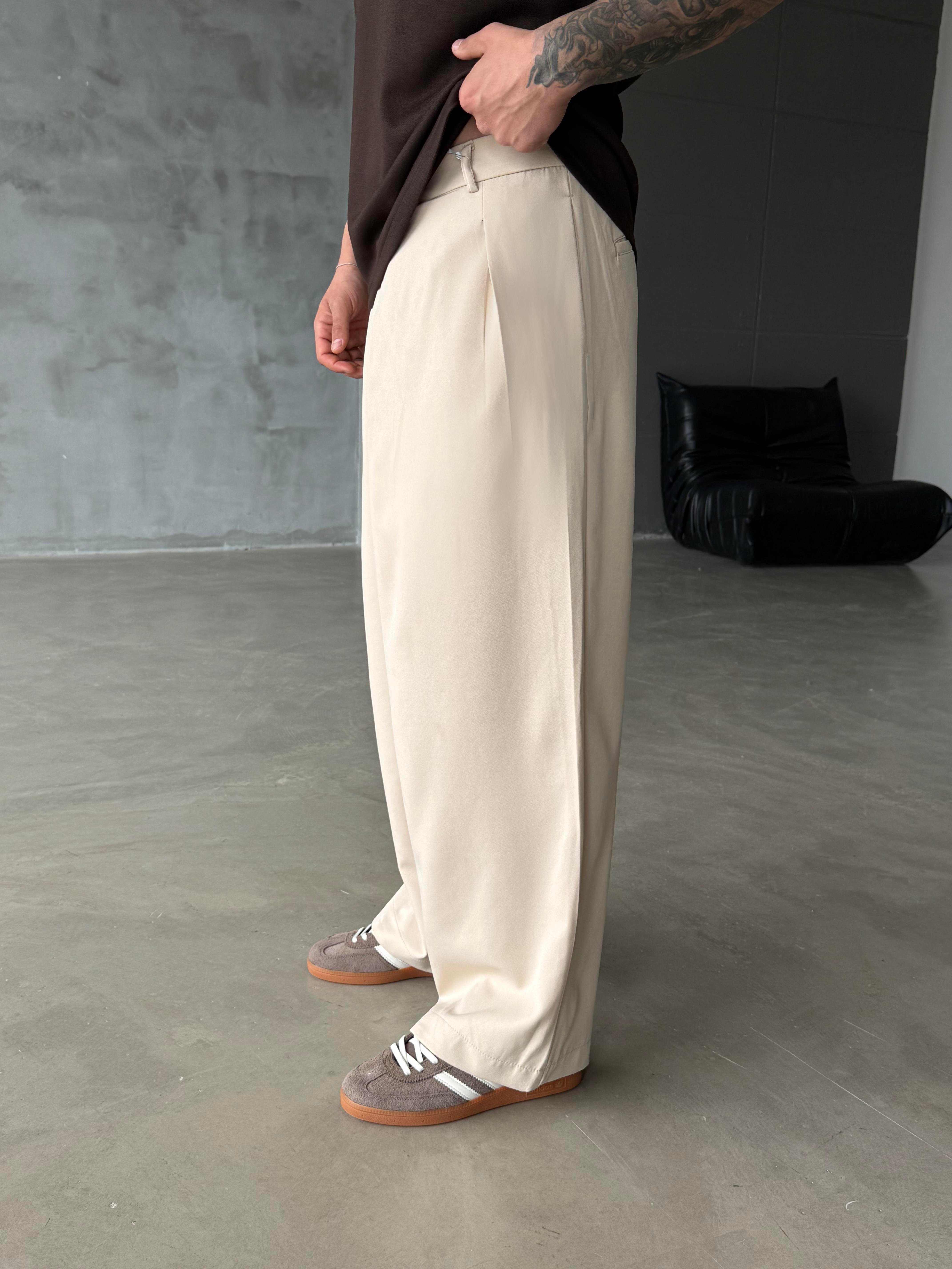 GabardinBej Kore Kalıp Kumaş Pantalon SNZ 1448