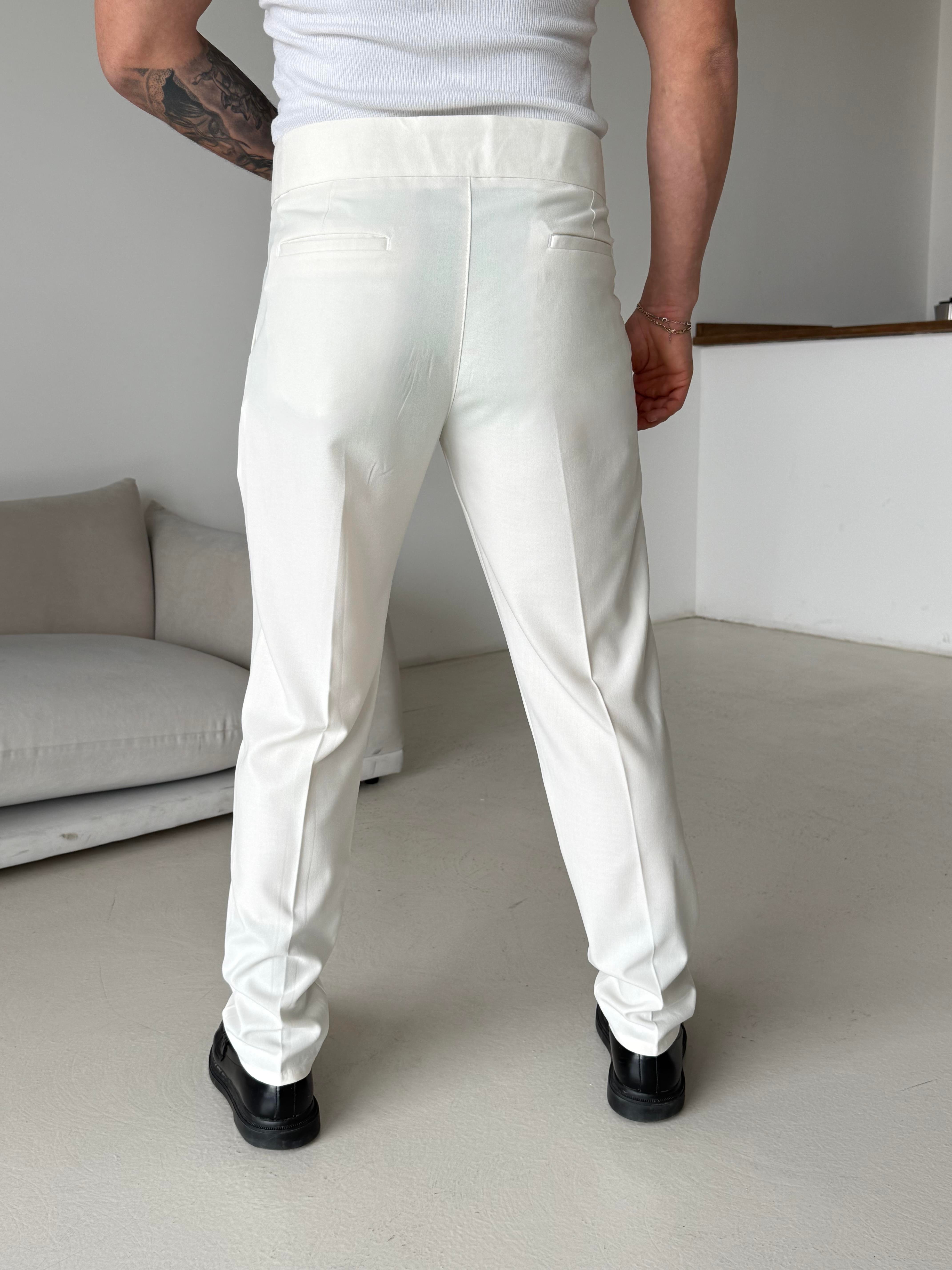 GabardinEkru Dört Düğmeli Tokalı Regular Fit Kumaş Pantalon SC