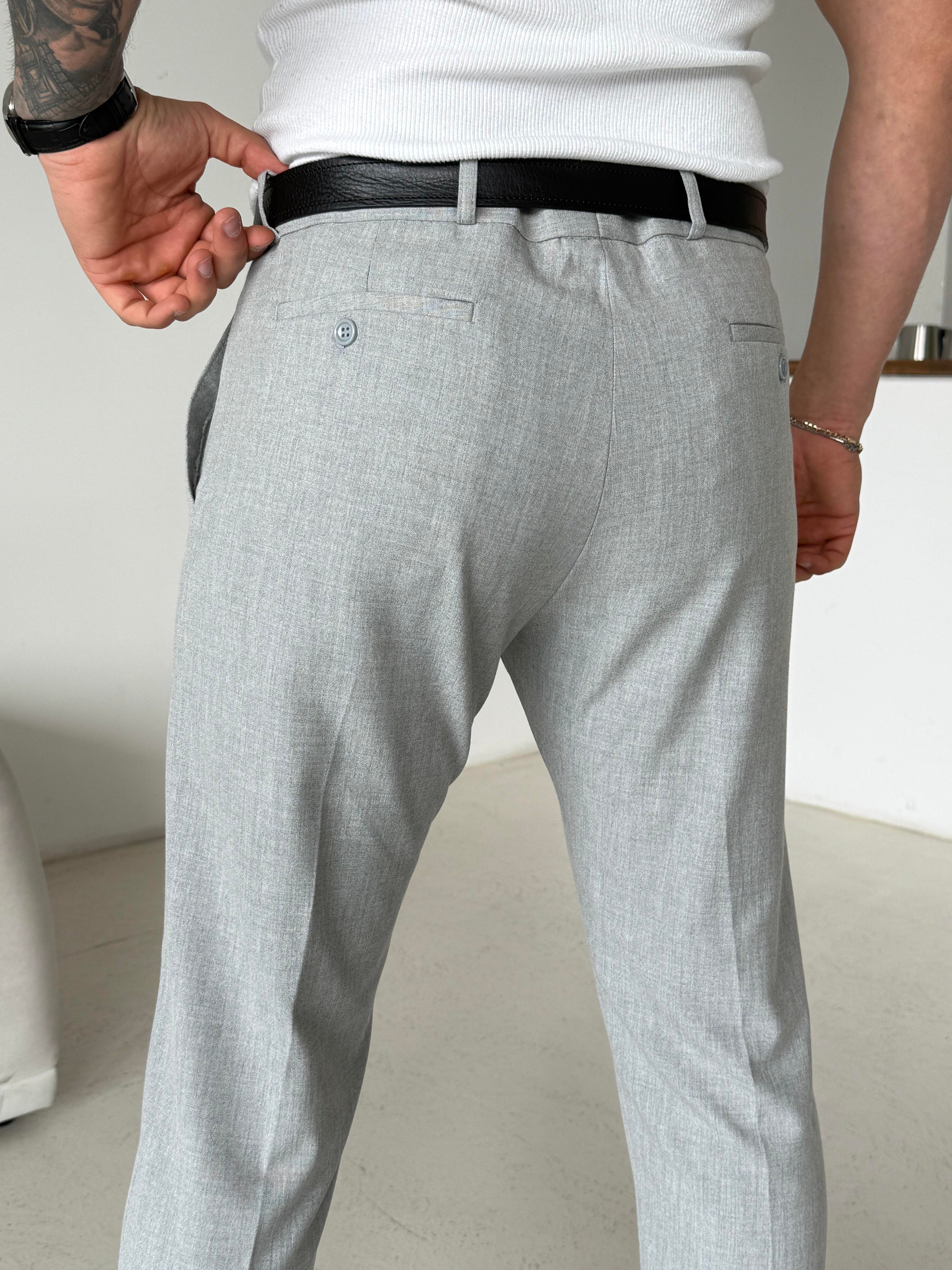 GabardinGri Dilli Slim Fit Kumaş Pantalon SC