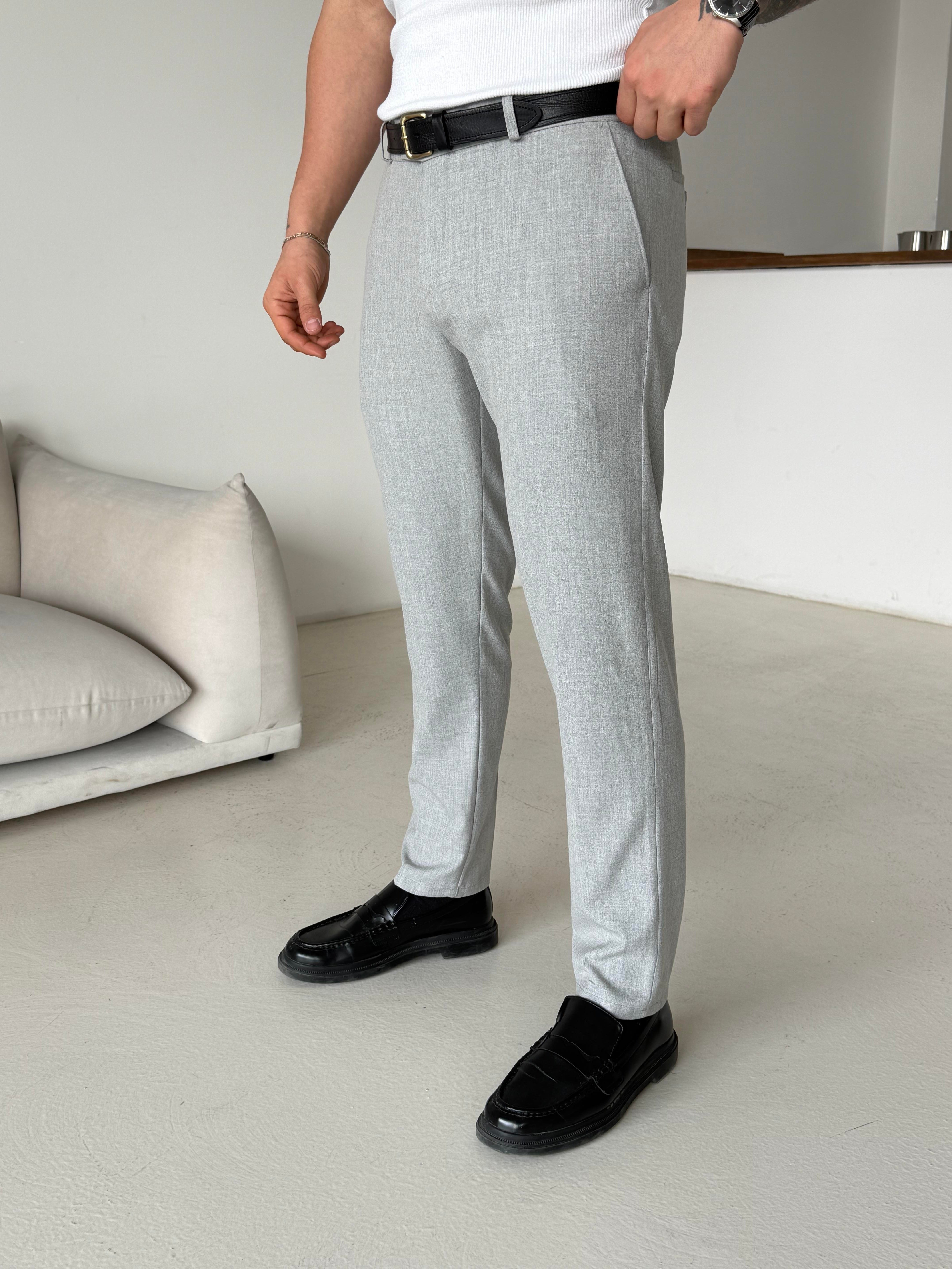 GabardinGri Dilli Slim Fit Kumaş Pantalon SC