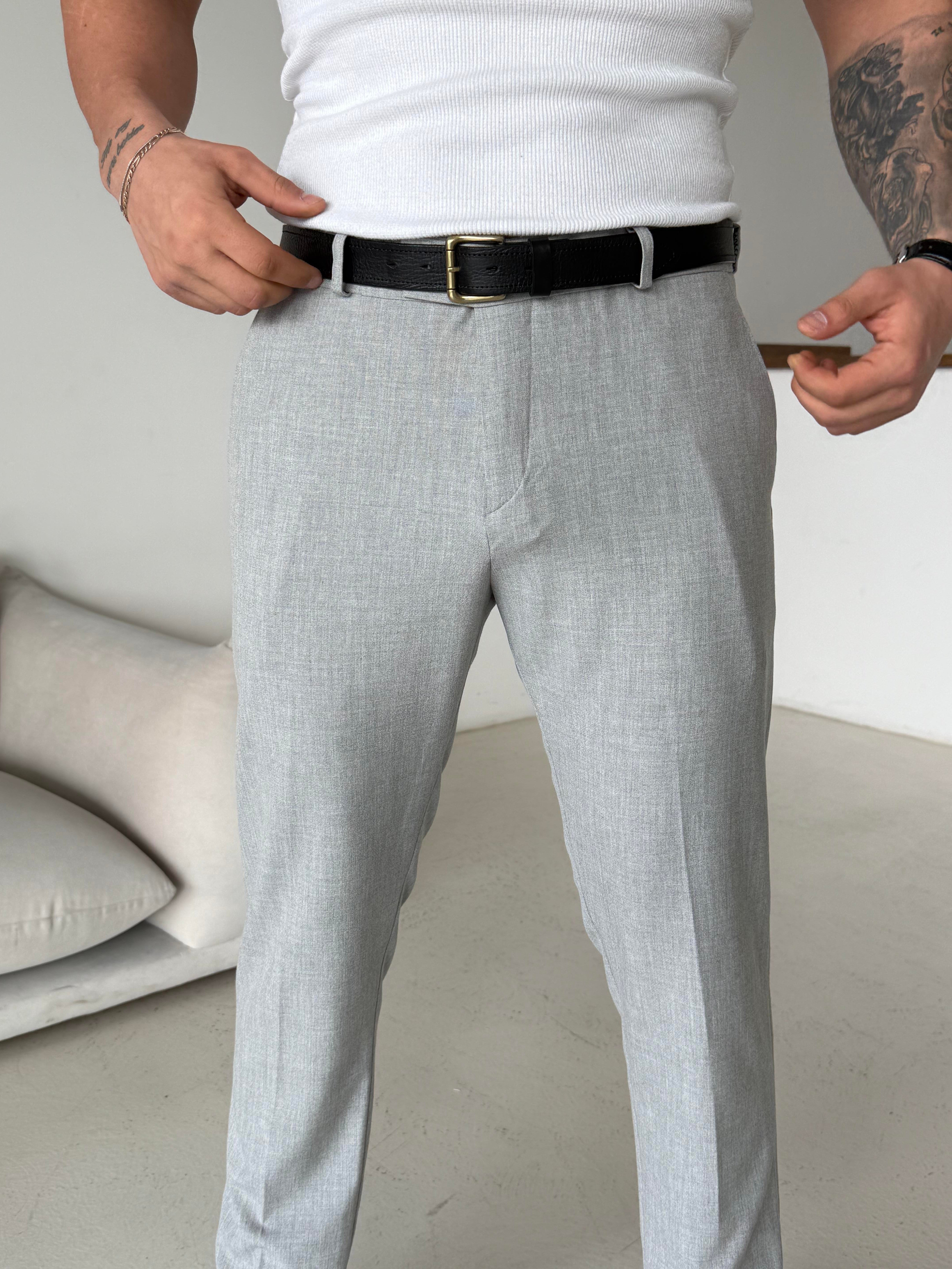 GabardinGri Dilli Slim Fit Kumaş Pantalon SC